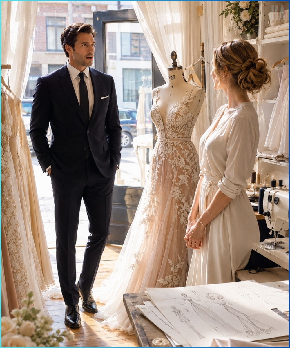 THE BILLIONAIRE WALKED INTO HER TINY DRESS SHOP FOR ONE DESIGN—AND LEFT WITH HIS HEART COMPLETELY RUINED
