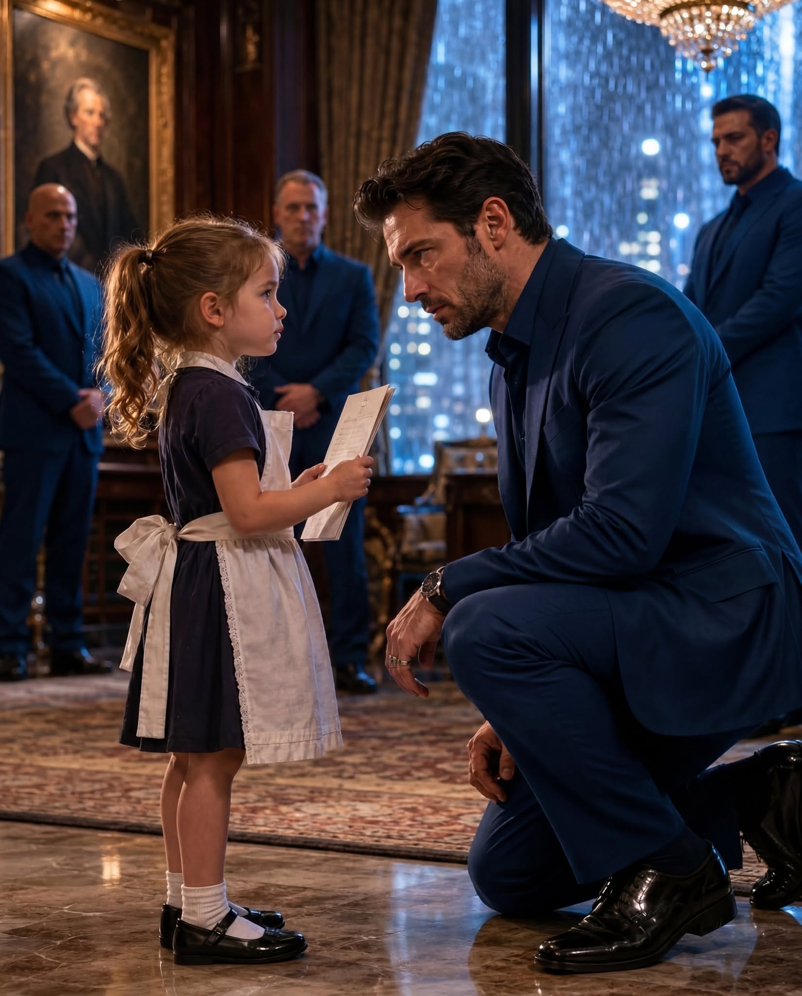 THE MAFIA BOSS FROZE WHEN A LITTLE GIRL WALKED INTO HIS MANSION AND SAID, “MY MOM COULDN’T COME TODAY…”