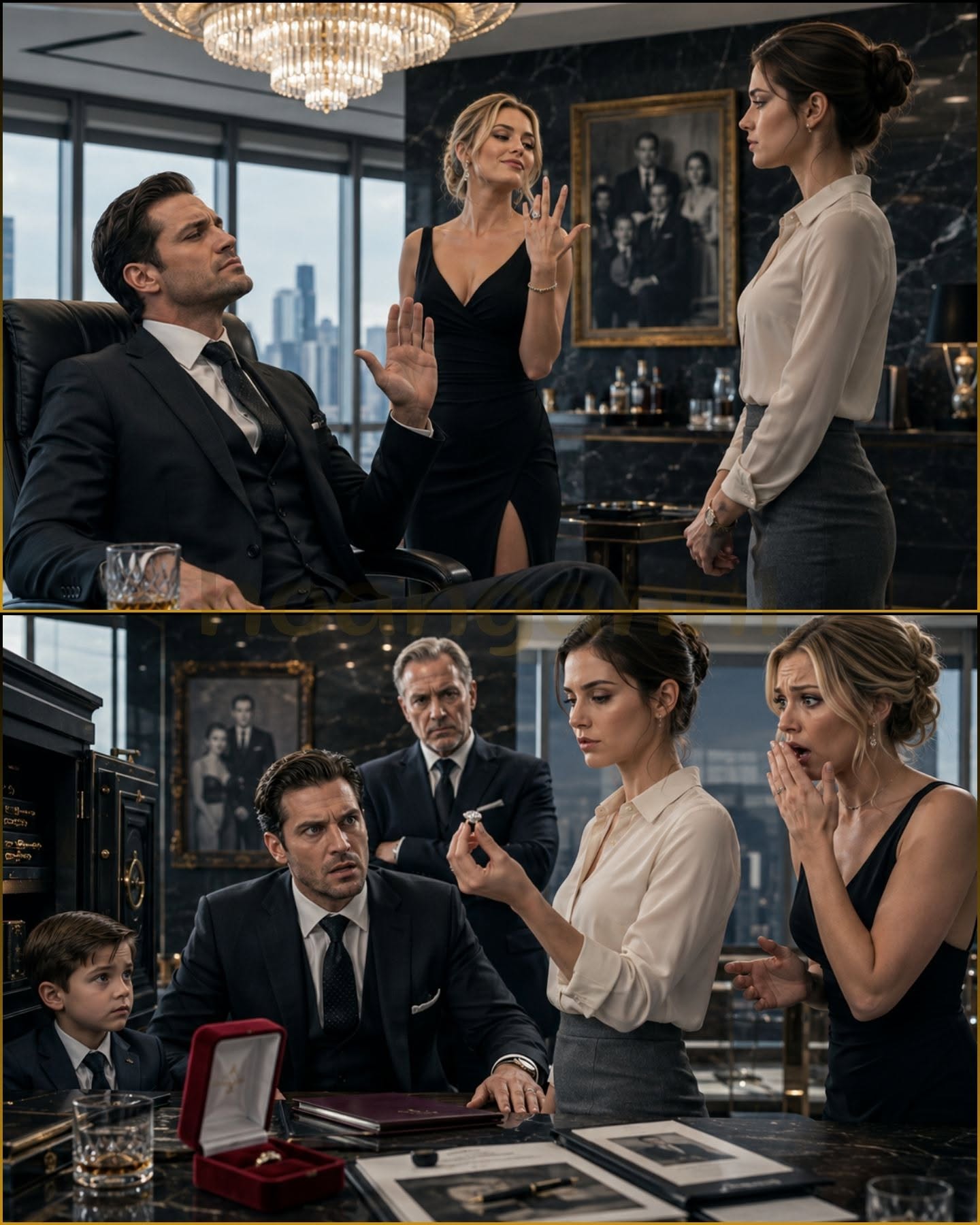 The Mafia boss called her a mediocre office worker until she touched the diamond and told him that his fiancée's diamond was fake
