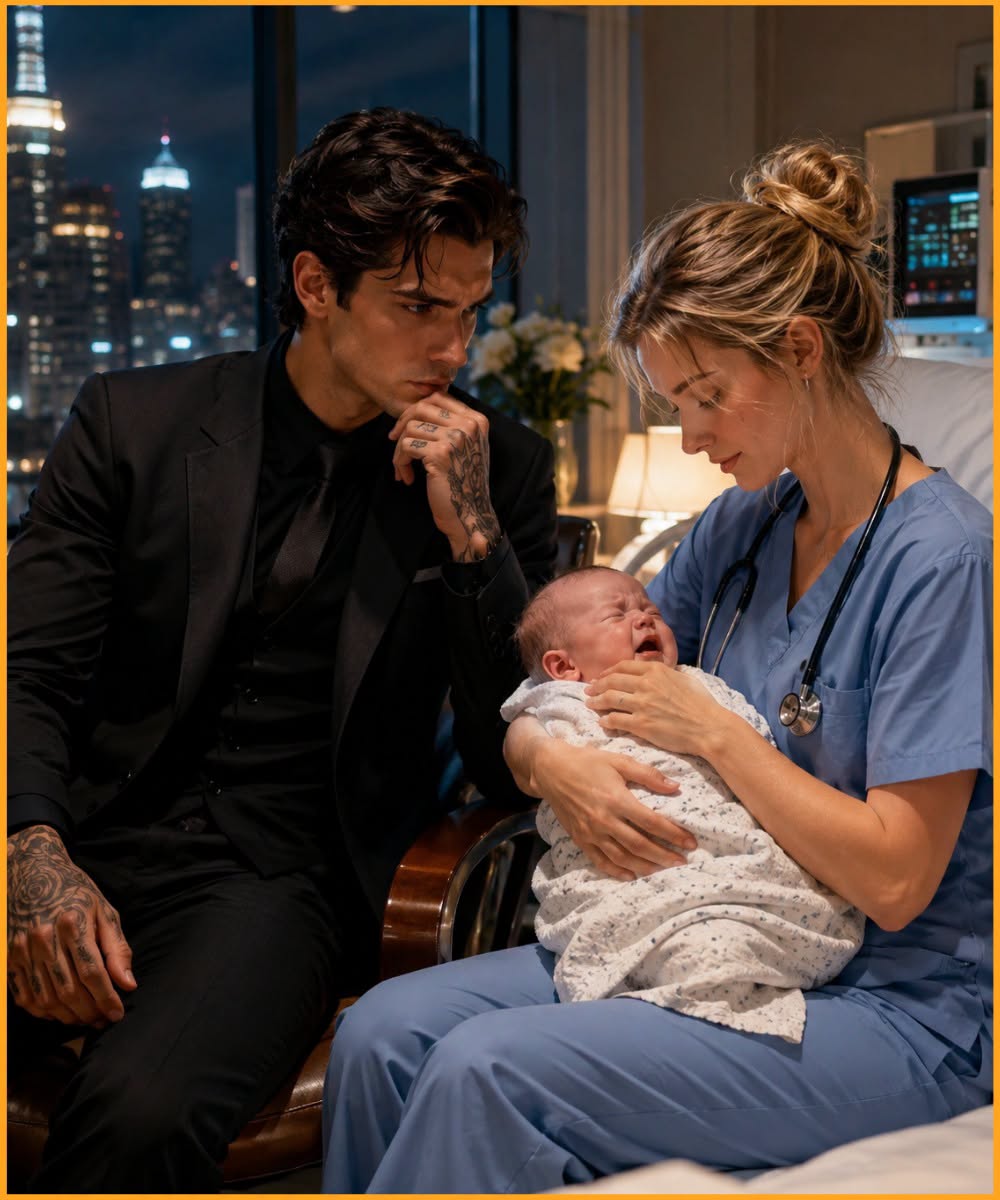 "The Night the Billionaire Mafia Boss Sat Beside His Crying Infant—Until a Poor Nurse Showed Unexpected Kindness