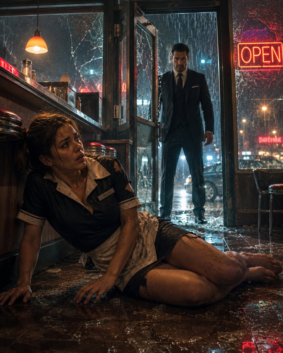 A Fierce Robbery Left the Waitress Dying —The Mafia Boss Found Her and Made Everyone Responsible Pay