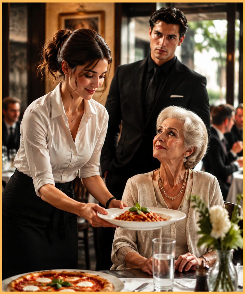 "She Served Italian Food to an Elderly Woman—Unaware Her Son Was a Mafia Boss Watching in Silence