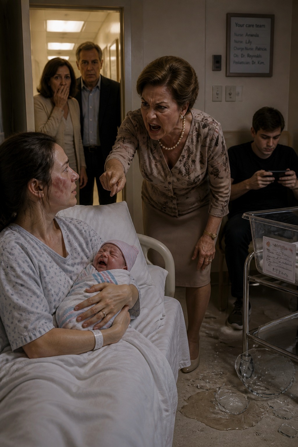 Right after I gave birth, my mother-in-law stormed in—demanding I give up the VIP room.