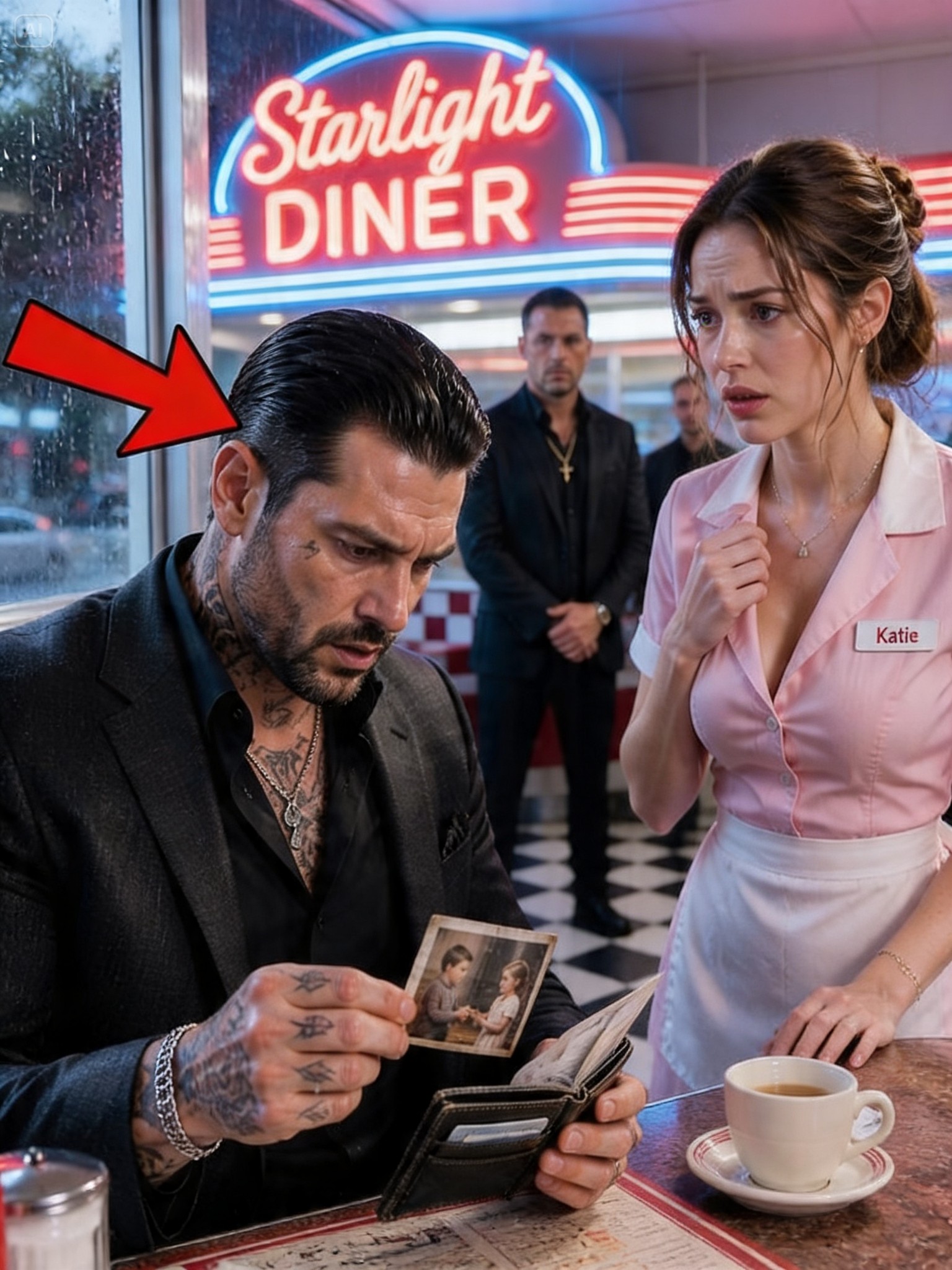 THE MAFIA BOSS STOLE THE BROKE WAITRESS’S WALLET—BUT WHEN HE FOUND HIS CHILDHOOD PHOTO INSIDE, HE STOOD IN FRONT OF HIS ENEMIES AND SAID, “SHE IS MINE TO PROTECT NOW”