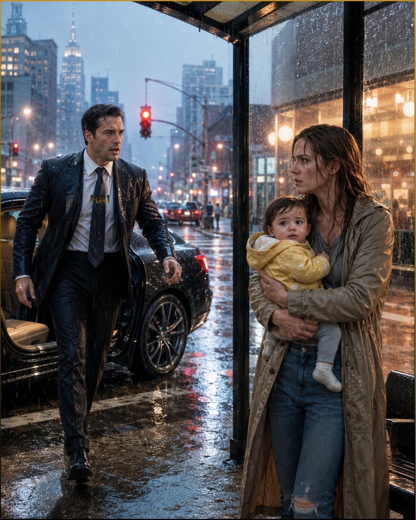 billionaire stopped his car in astonishment – ​​he saw his ex-wife carrying a little girl in the rain and was about to mock her when she whispered,