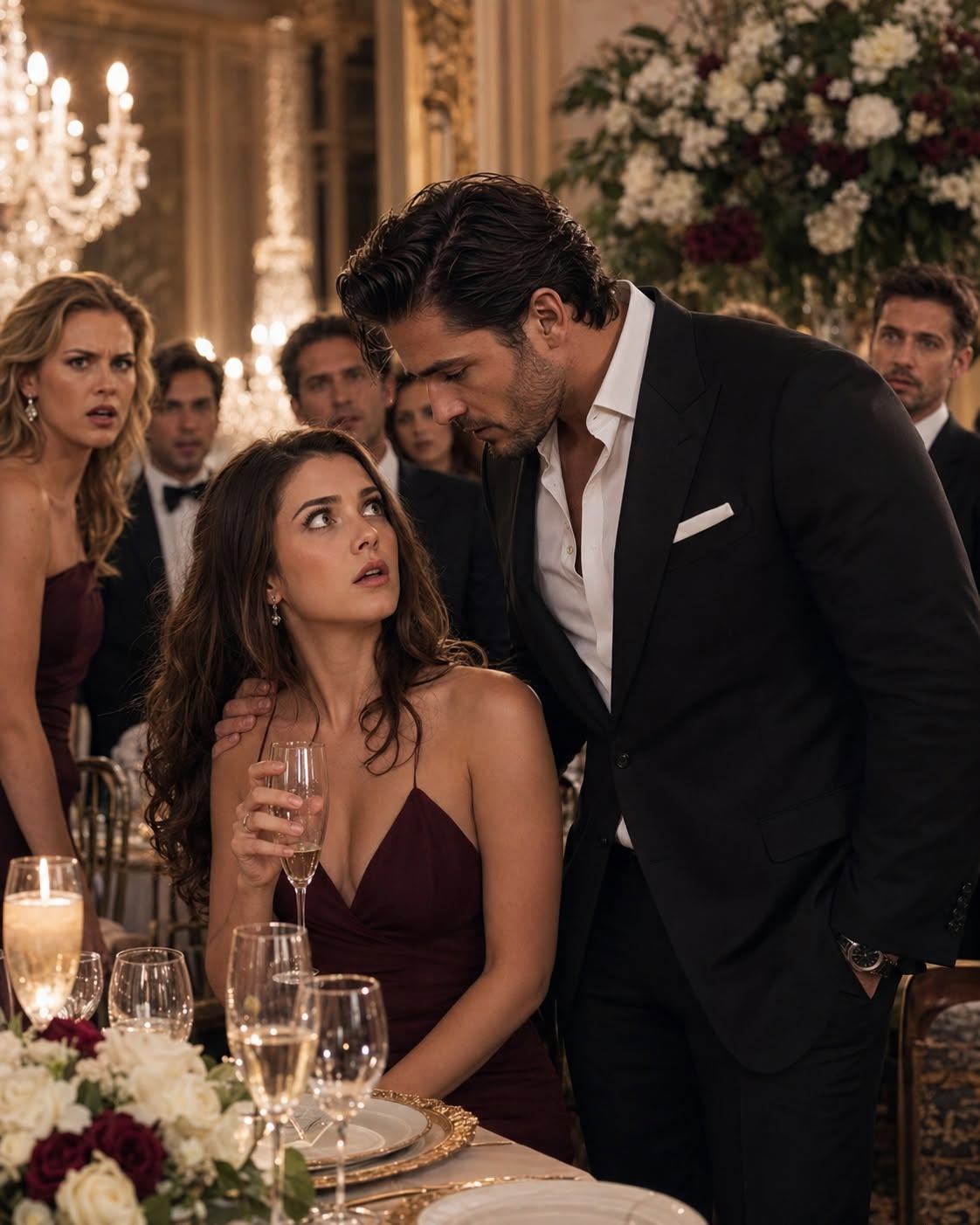 She Sat Alone at a Wedding—Then the MAFIA BOSS Whispered, “Pretend I’m Your Husband Tonight