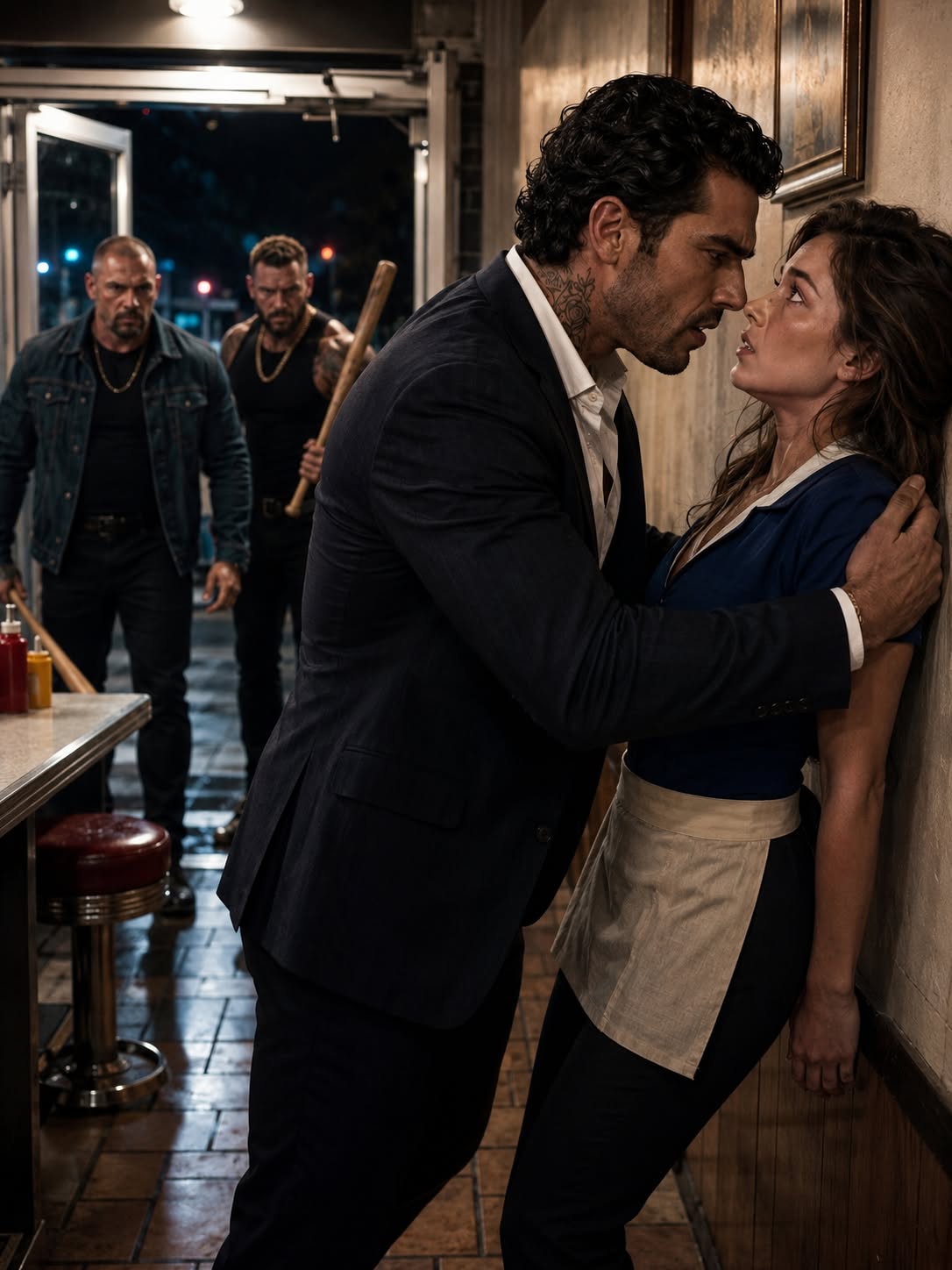 You’re In Danger, Pretend To Be My Lover!” The Mafia Boss Kissed a Poor Waitress and Told Her to Pretend—But Her Mother’s Hidden Ledger Turned Their Lie Into War