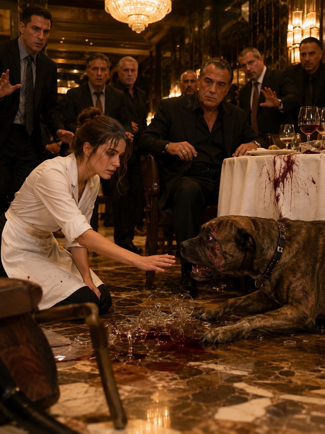 The Mafia Boss’s Dog Turned Violent in a Room Full of Killers, but the Exhausted Waitress Saw the Pain Beneath the Monster