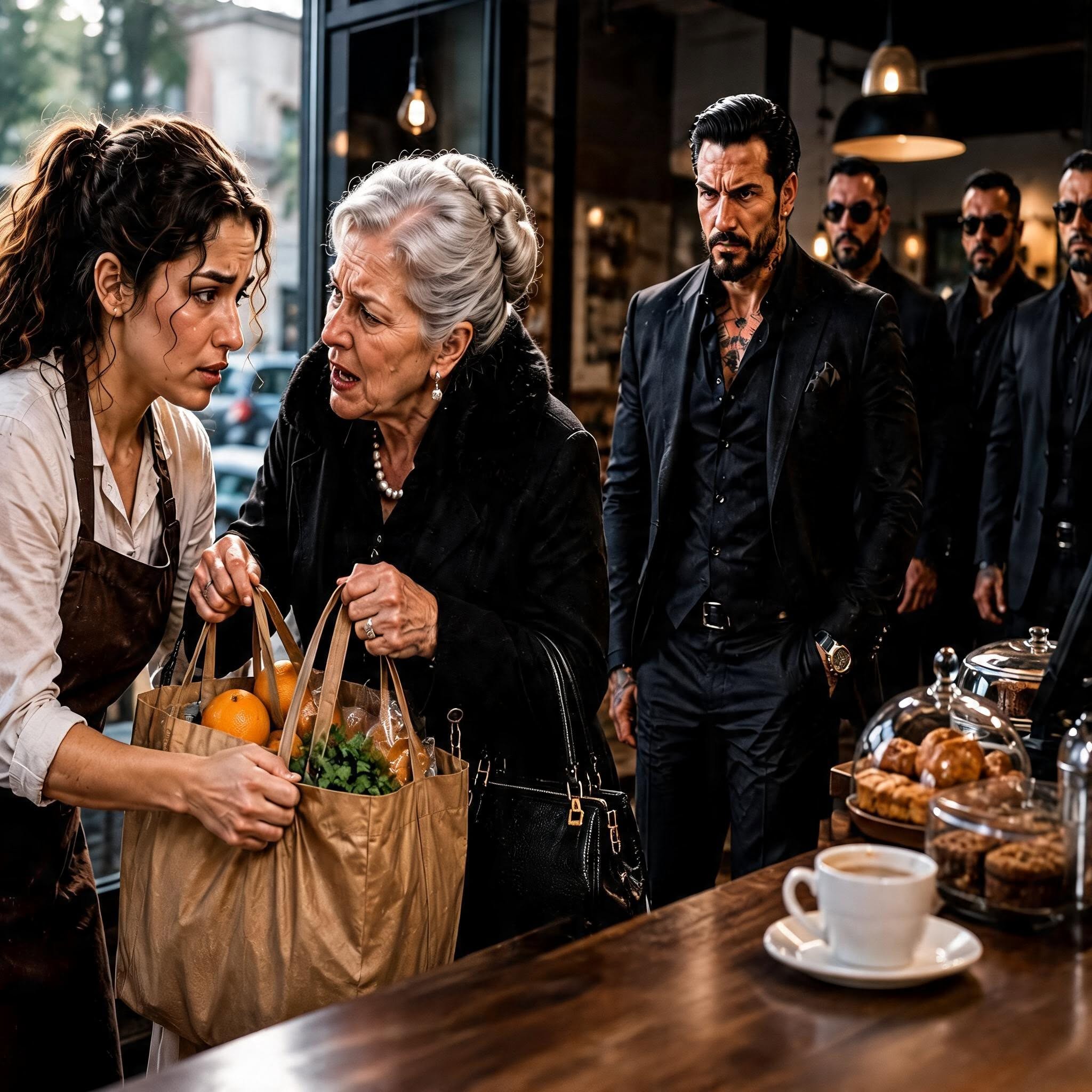 The Poor Café Girl Helped An Old Woman In The Rain—The Next Morning, Four Mafia Bodyguards Came For Her