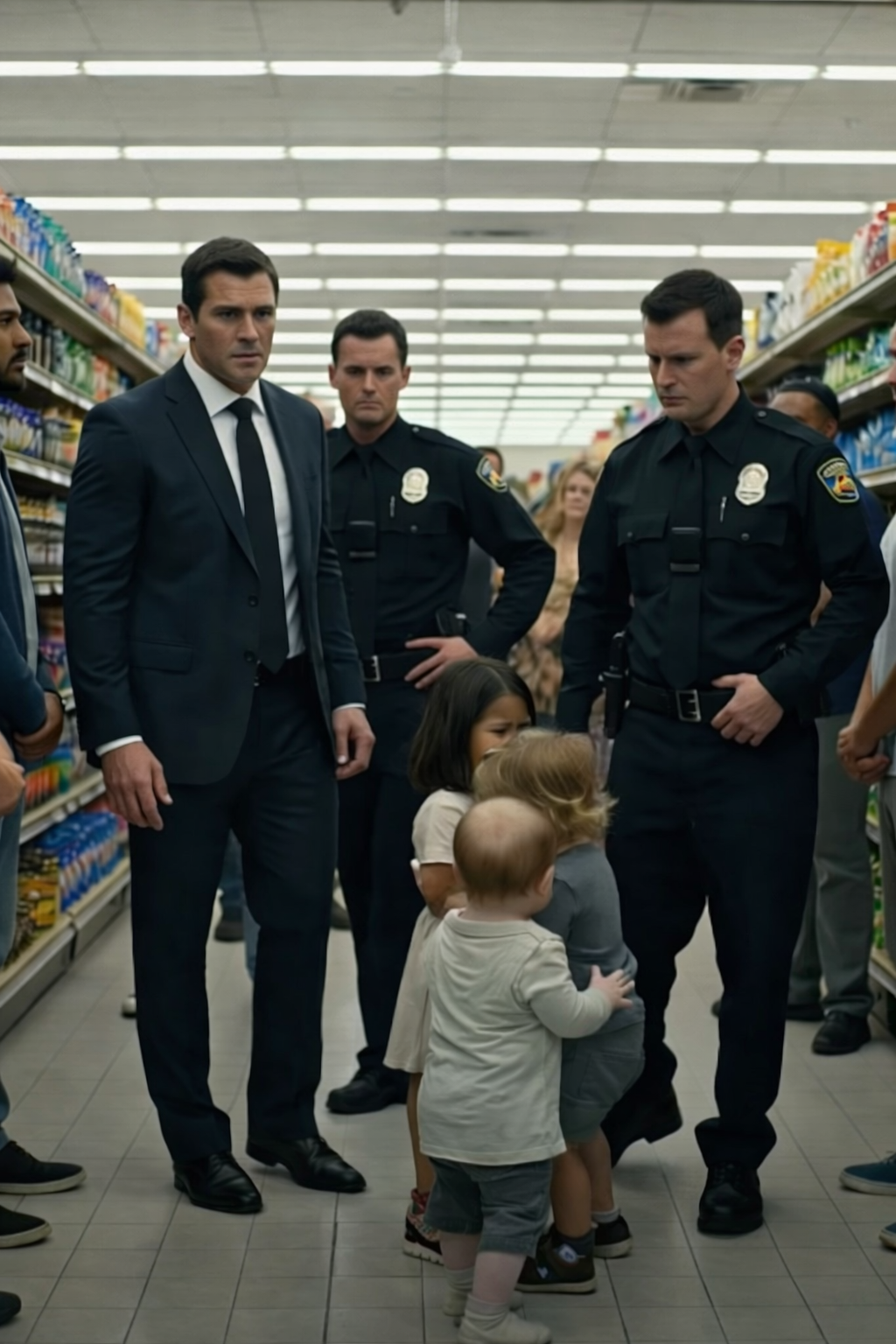 Everyone Stared at the Crying Kids in the Grocery Aisle… Until One Powerful Man Dropped to His Knees and Changed Their Lives