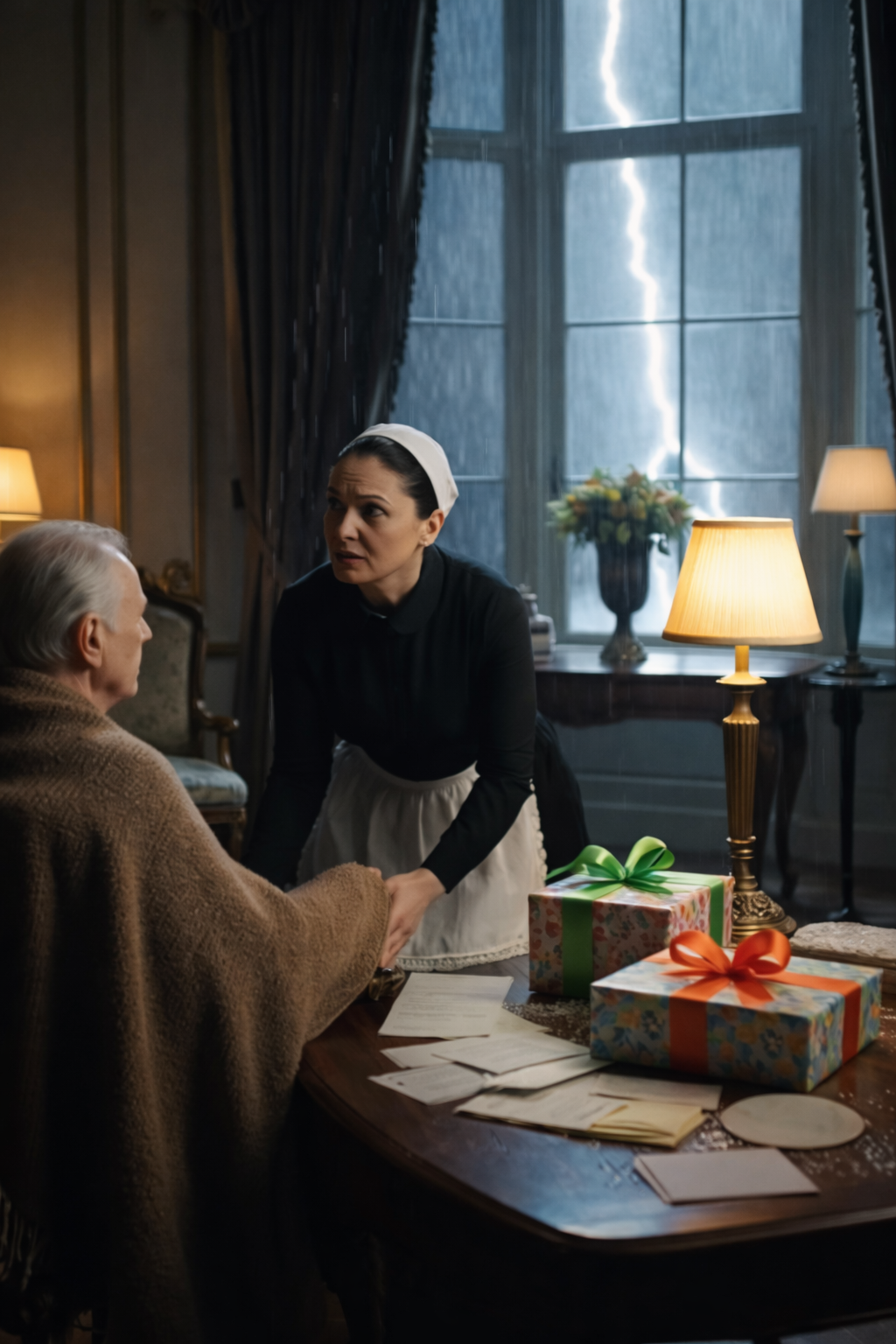 He Called for Love in the Middle of a Violent Storm… And the Maid Realized the Loneliest Man in the Mansion Was Already Breaking