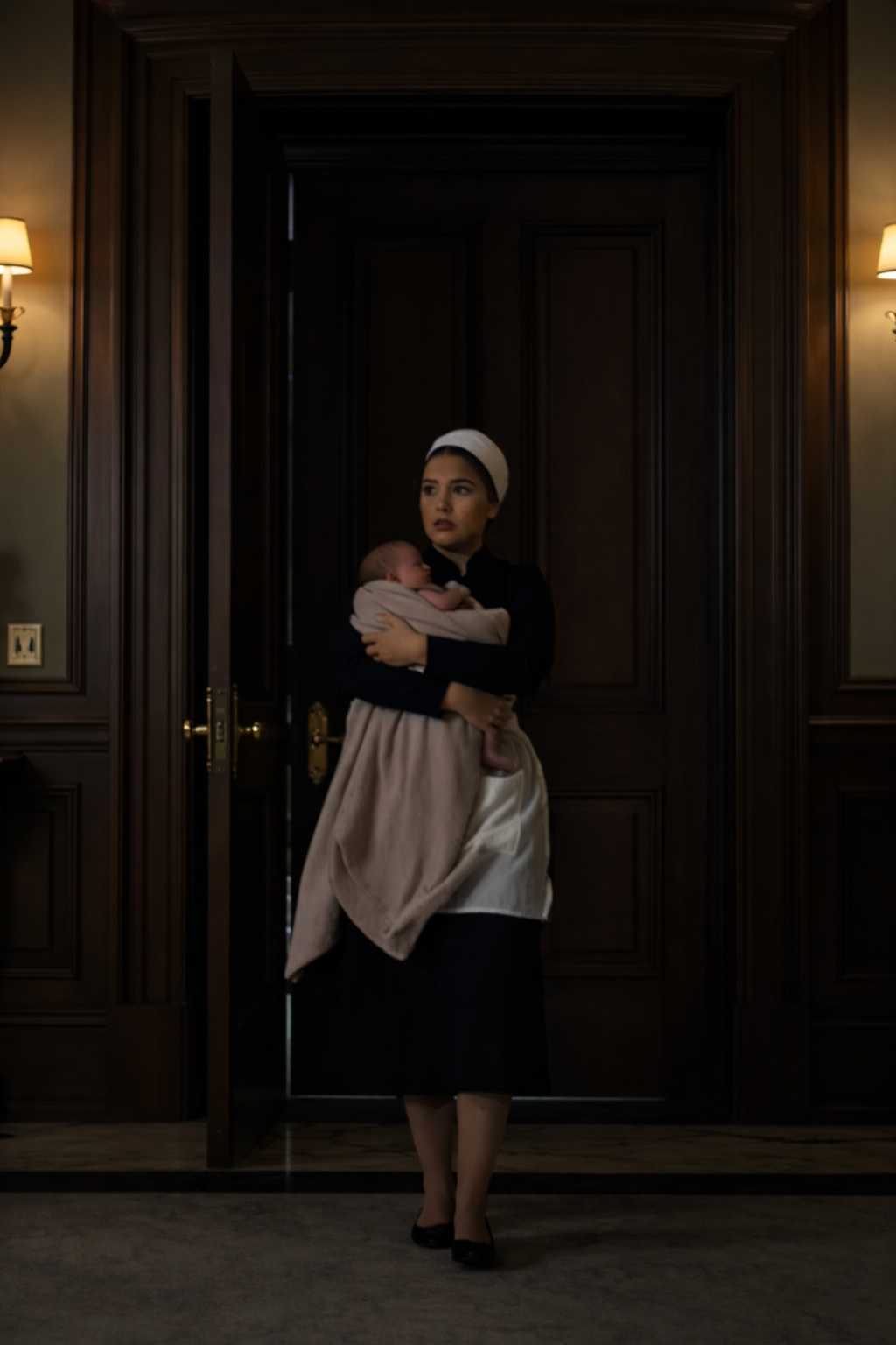 He Caught His Maid Sneaking a Feverish Baby Into His Mansion at Midnight… Then One Tiny Detail Stopped Him Cold