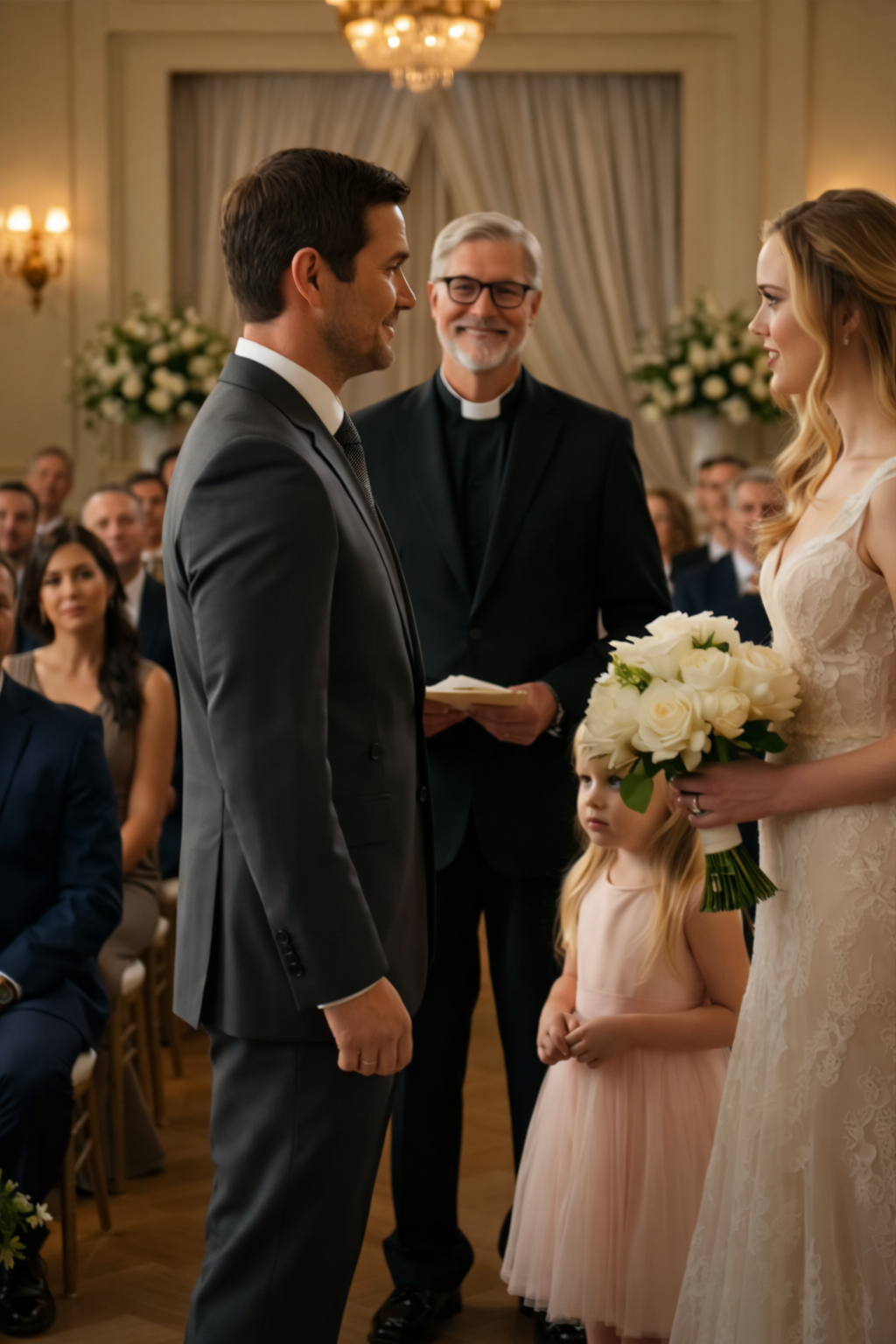 The Single Father Was About to Say “I Do”… Then His Youngest Daughter Asked a Question No One Was Ready For