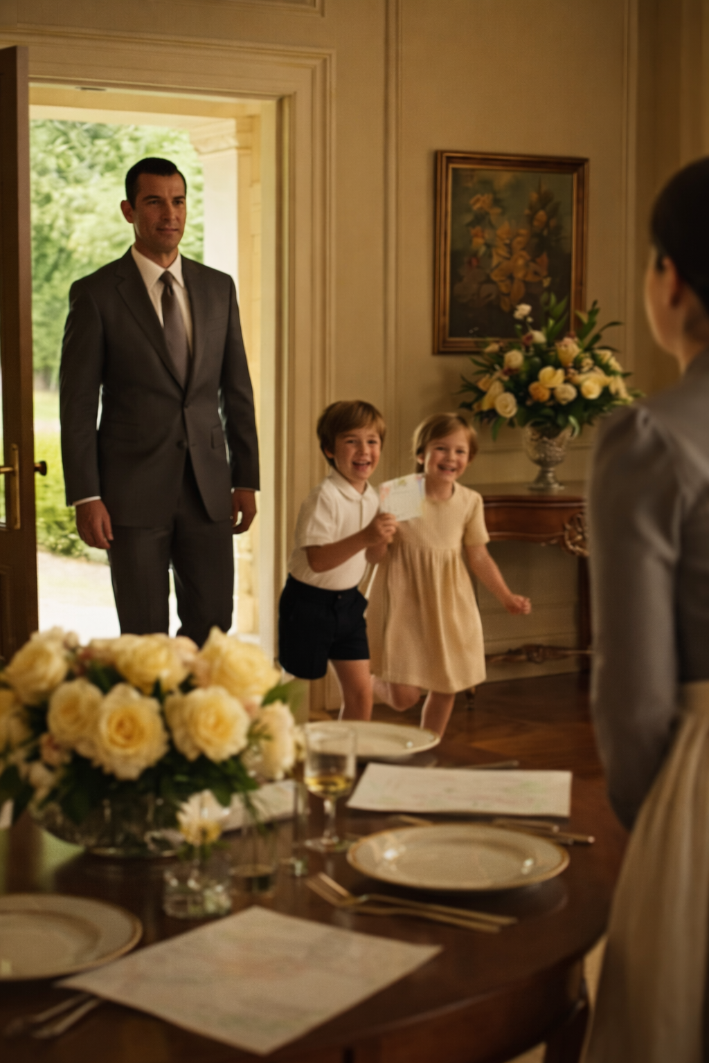 The Billionaire Expected a Simple Mother’s Day Breakfast… Then His Twins Handed the Maid a Card That Broke Him