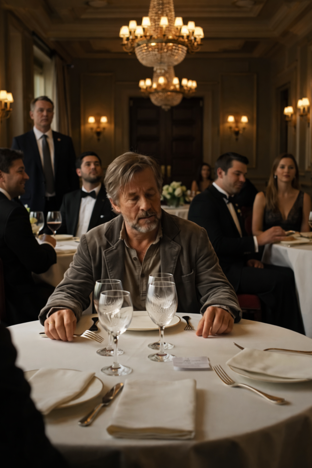 "They Thought He Was Just a Beggar in a Luxury Dining Room… Until the Waitress’s Hidden Note Left the Billionaire Speechless