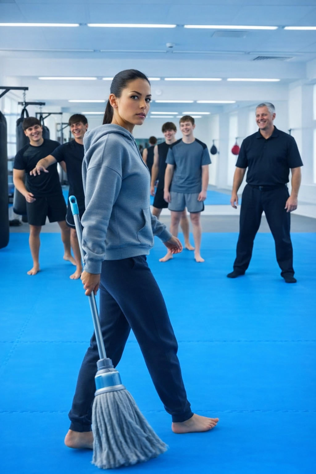 N04-She Walked In With a Mop, Not Gloves… But One Step Onto the Mat Changed the Entire Room