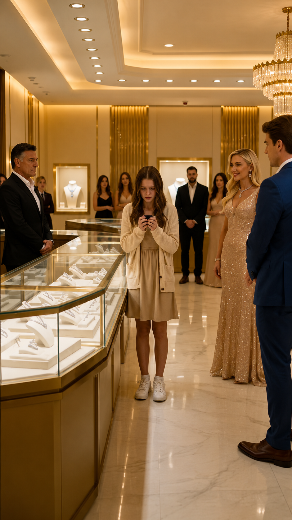A Poor Girl Walked Into a Luxury Jewelry Store With an Old Ring Box… Then One Hidden Name Exposed the Billionaire’s Family Secret