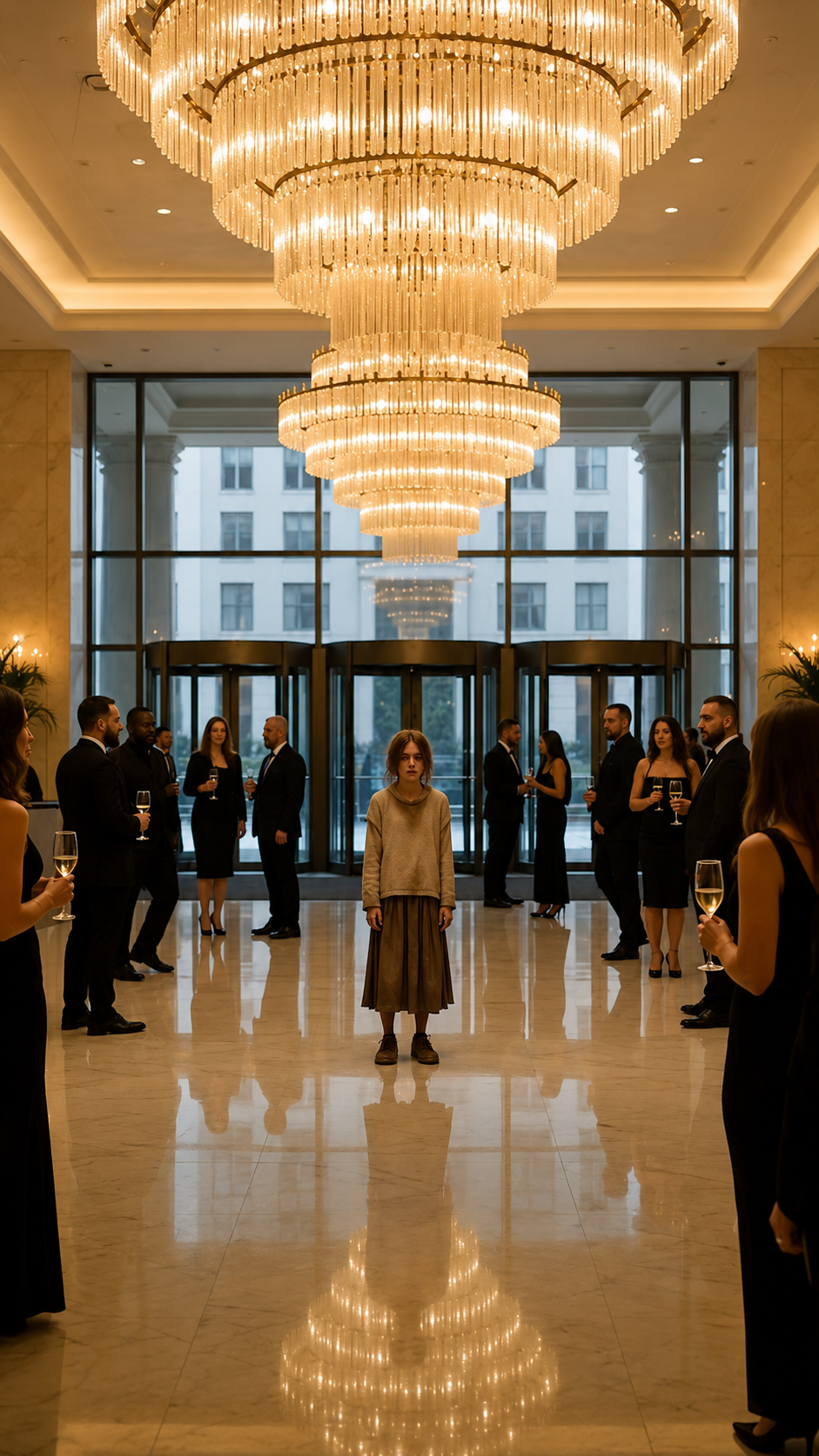 A Homeless Girl Told a Billionaire, “My Mother Had That Same Ring”… Then One Hidden Initial Made the Whole Lobby Go Silent
