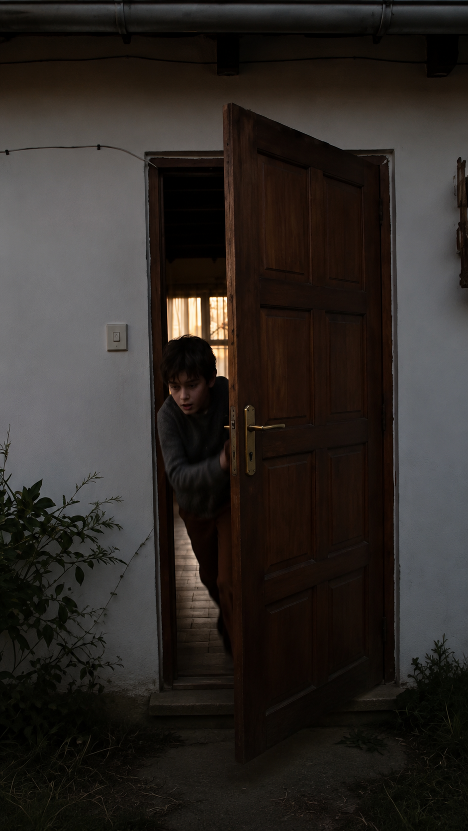 Un niño corre a pedir ayuda a un hombre misterioso, pero cuando la policía rodea la casa, el secreto del pasado se revela con un giro inesperado.