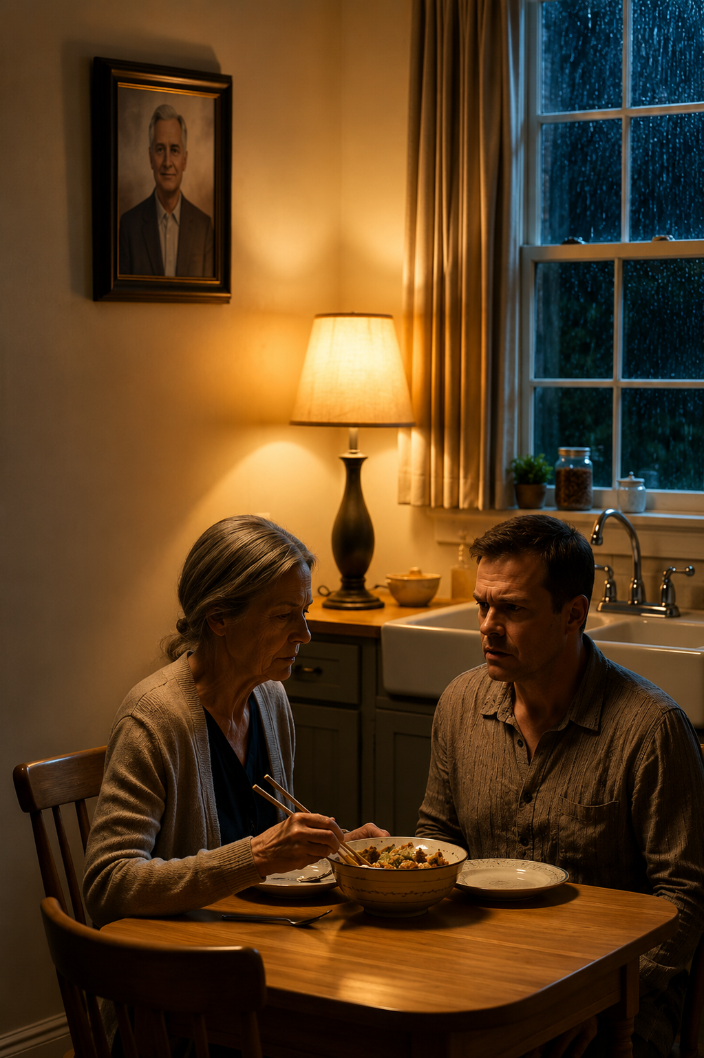 His Son Shouted “Eat Faster, Mom!” And Broke His Chopsticks… But Her Final Words Made The Whole House Go Silent