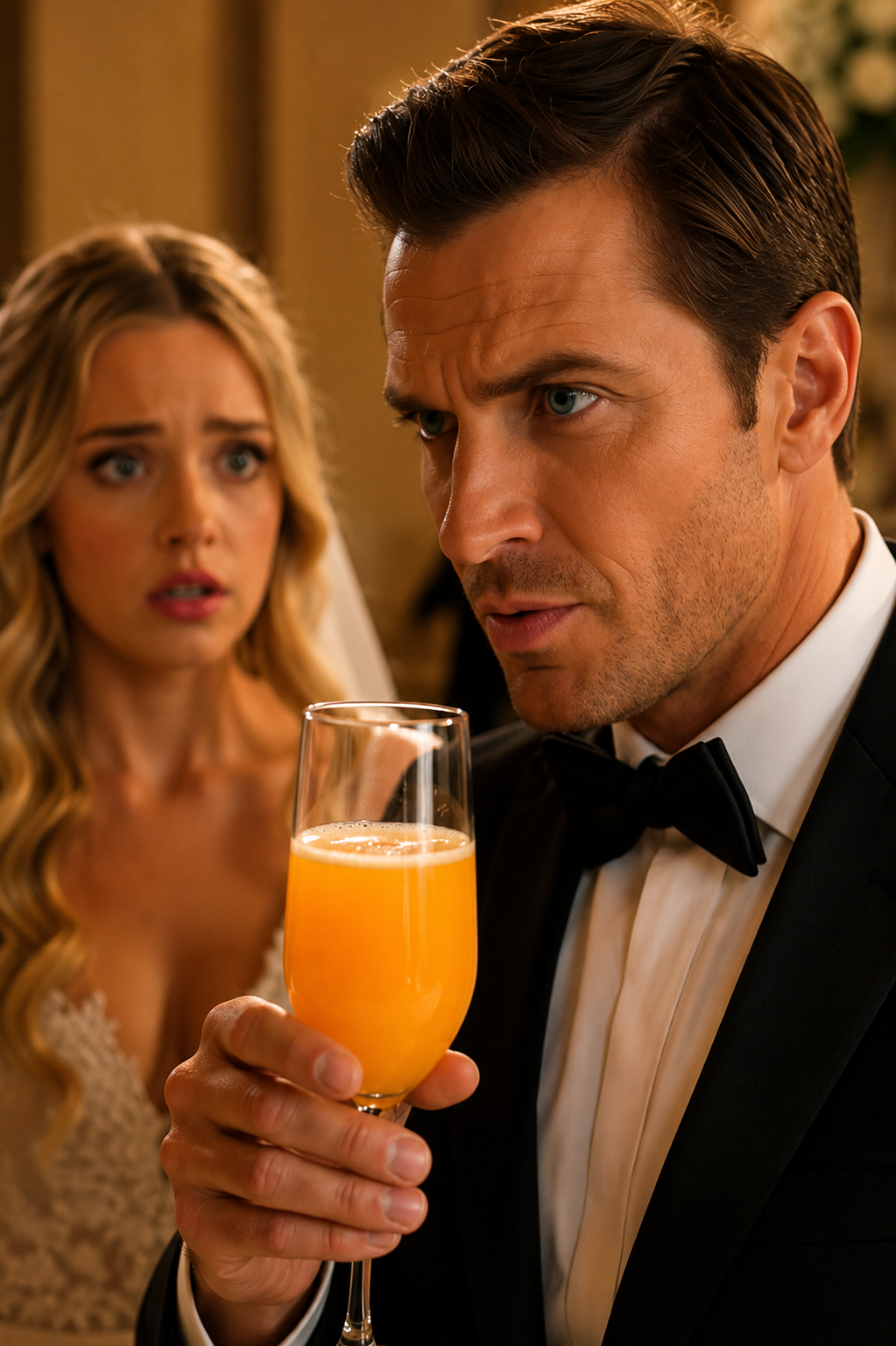 The Waitress Screamed “Don’t Drink That Juice!” At The Wedding… Seconds Later, The Groom Discovered The Bride’s Secret