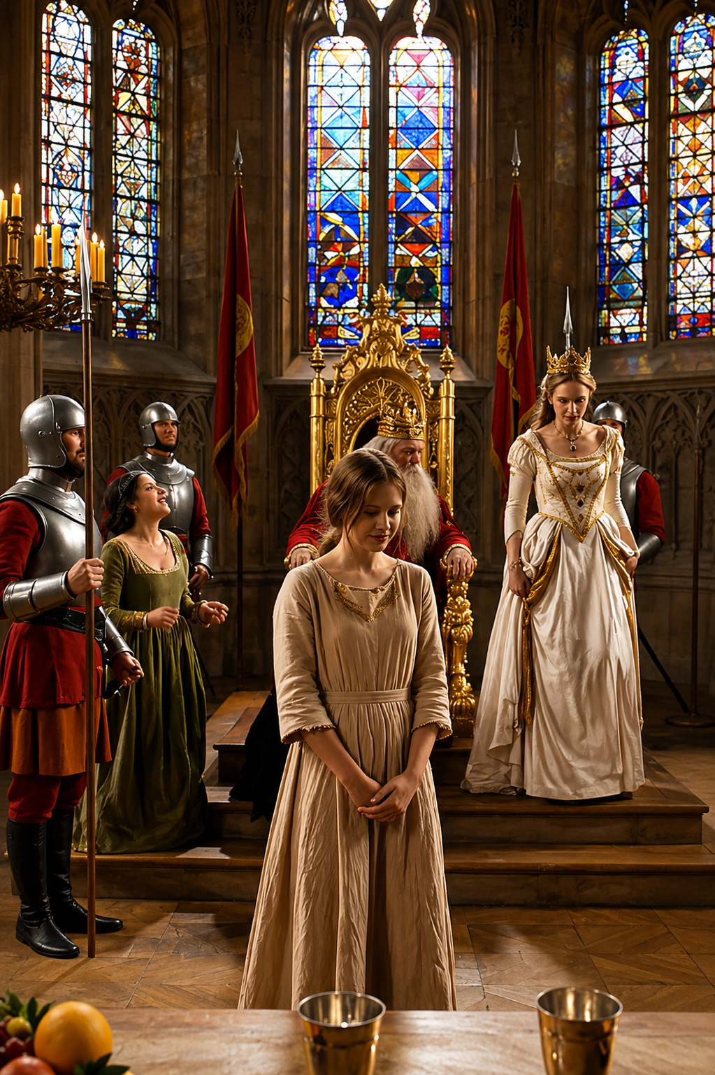 The Princess Slapped A Dirty Stable Girl In Court… But The Old King Fell To His Knees When He Saw The Scar On Her Neck