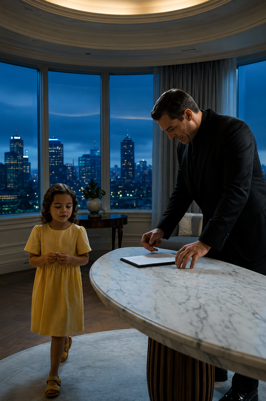 The Little Girl Walked Into A Billionaire’s Penthouse And Said, “Your Wife Is Still Alive”… Then She Showed Him The Necklace