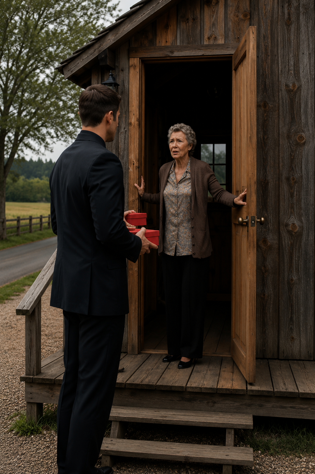 The Grandmother Hid A Bruised Young Woman In Her Cabin… But The Men In Suits Finally Discovered The Truth