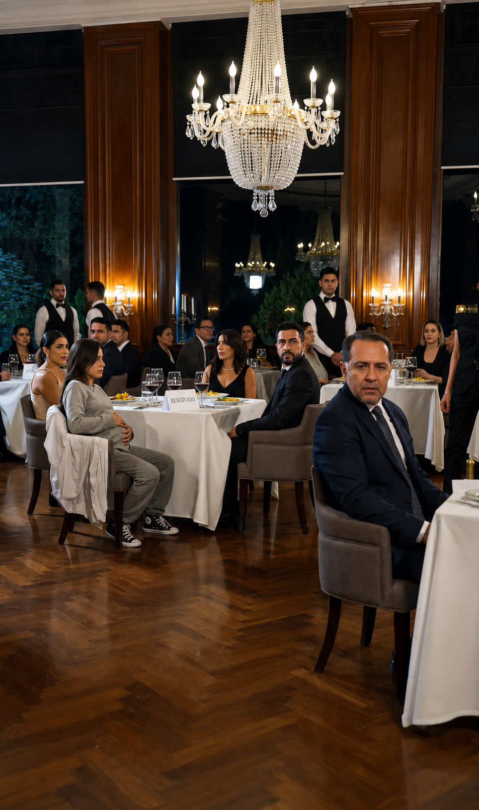 Humillaron a una embarazada por sentarse en una mesa reservada… sin saber que esperaba al hijo del dueño desaparecido