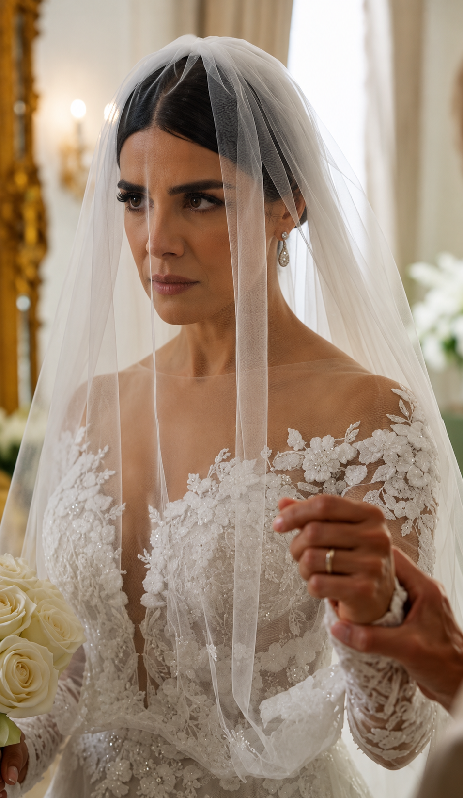 La novia bajó el ramo en silencio… y la familia descubrió que la boda era una trampa