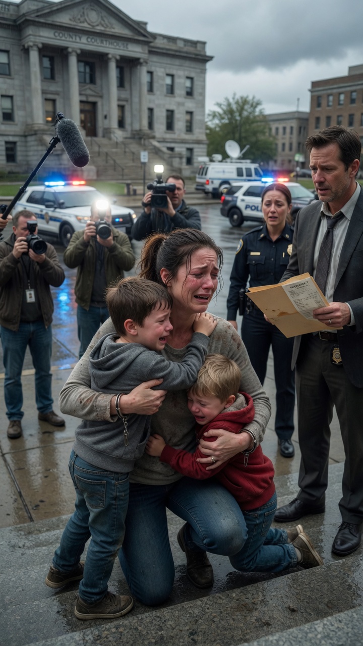 Two Little Boys Clung To Their Mother As Police Took Her Away… Then One Receipt Proved Everyone Was Wrong