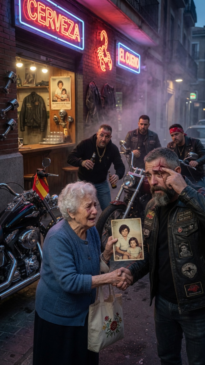 P1-La Abuela Entró A Un Bar De Motociclistas Buscando Ayuda… Pero La Cicatriz Del Jefe Reveló Que Él Era Su Nieto Perdido