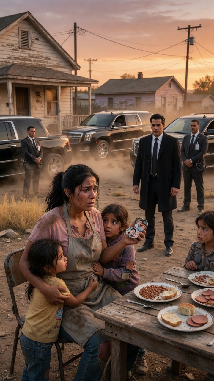 Three Luxury SUVs Stopped Outside Her Broken Home… Then The Man In Black Revealed The Secret That Made Her Cry