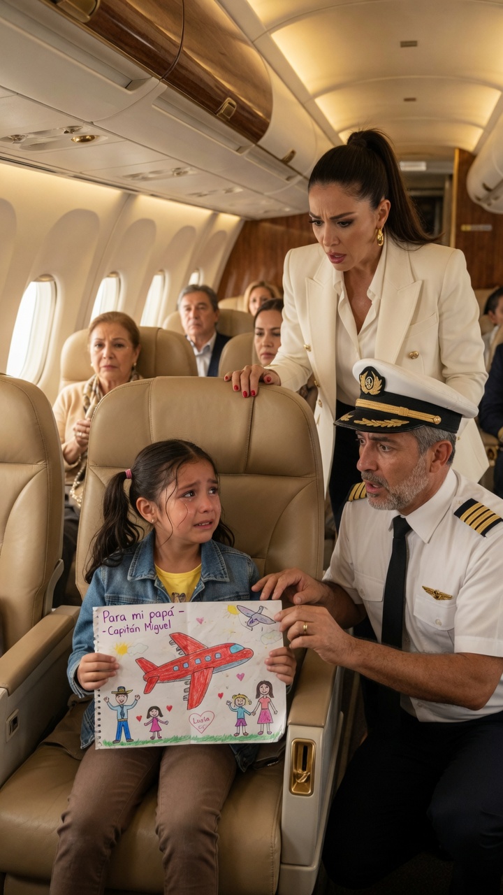 P1-La Humilló Por Sentarse En Primera Clase… Pero El Dibujo Del Avión Reveló Que Era La Hija Perdida Del Piloto