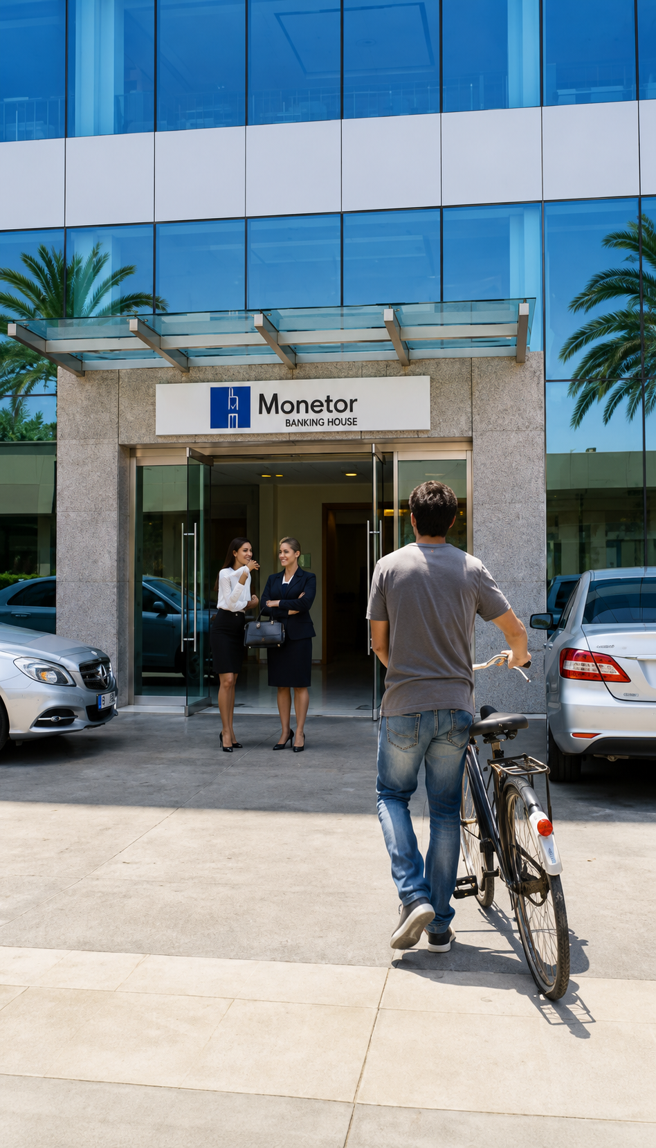 Llegó En Bicicleta A La Empresa… Y Las Ejecutivas Se Burlaron Sin Saber Que Era El Nuevo Dueño