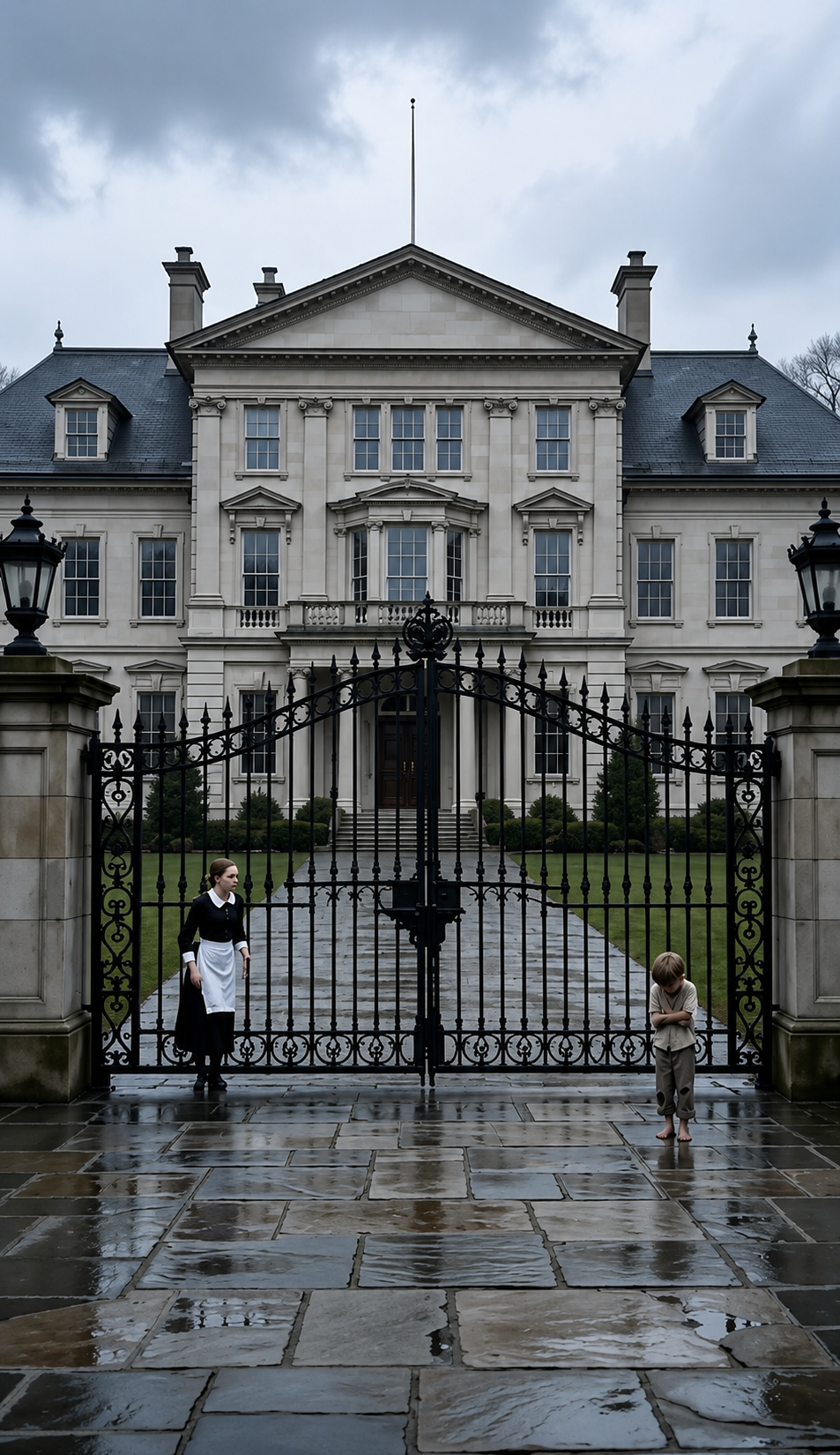 The Maid Secretly Fed A Starving Boy In The Mansion Kitchen… But His Locket Made The Millionaire Fall To His Knees
