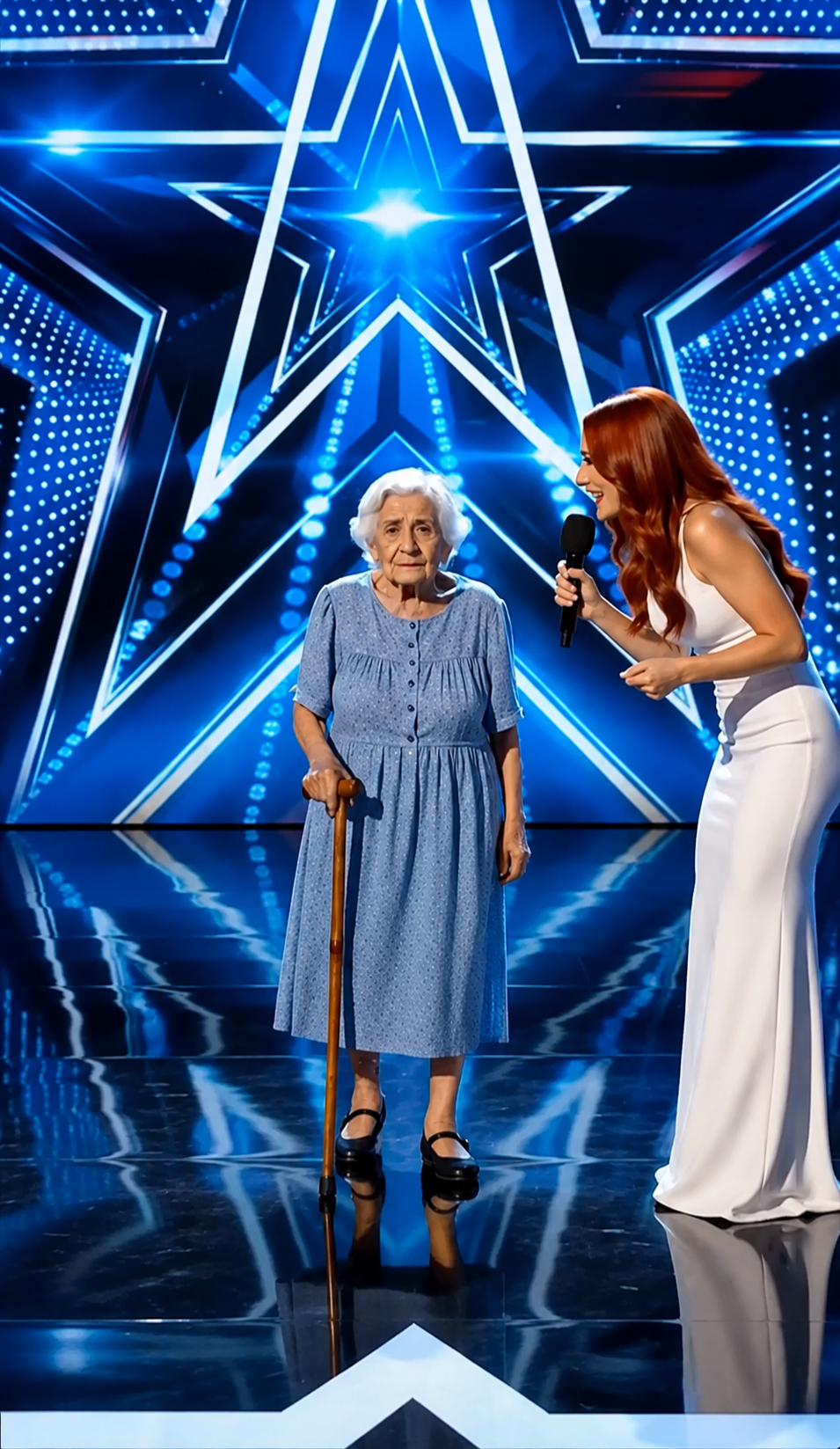Se rieron de la anciana cuando subió al escenario con un bastón… hasta que un juez la reconoció como la cantante desaparecida que hizo llorar a todo un país
