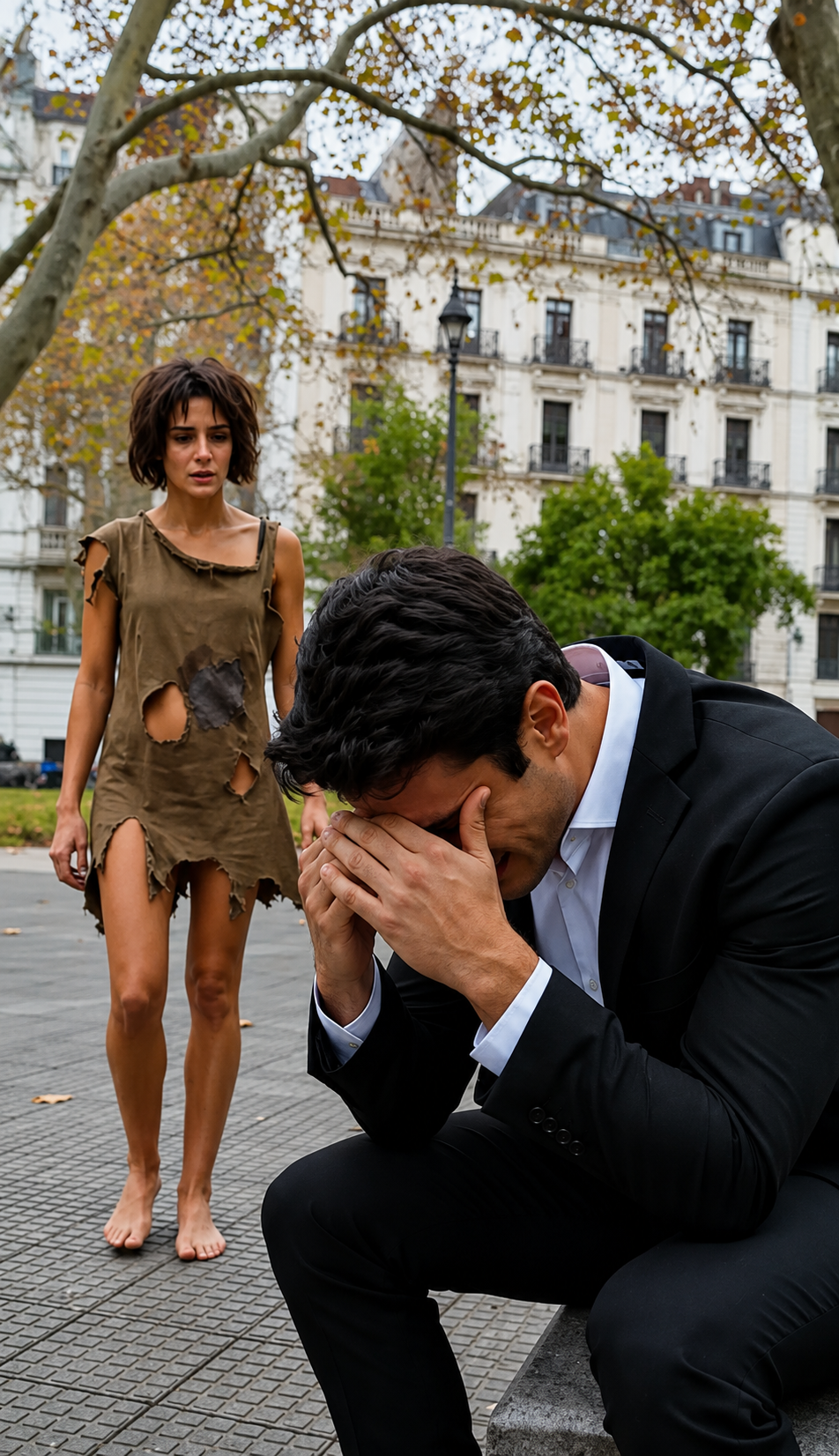 A Barefoot Girl Approached A Crying Millionaire In The Park… But Her Next Words Exposed The Secret His Family Buried For Years