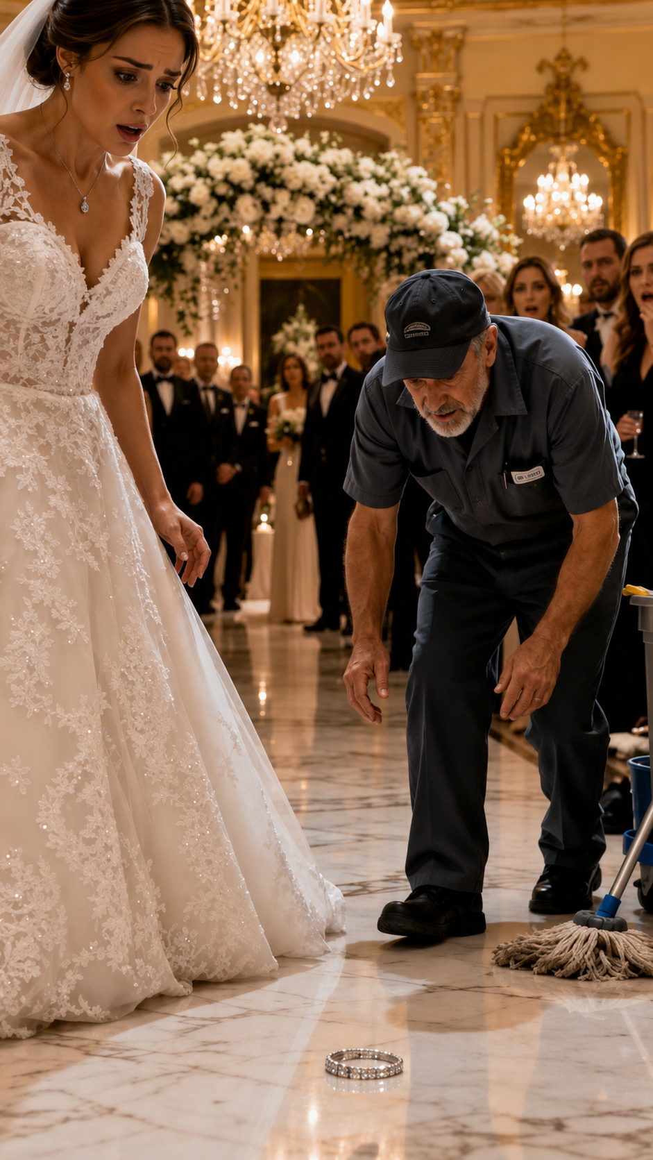 The Bride Was About To Say “I Do”… Until A Tiny Bracelet On The Marble Floor Stopped The Entire Wedding
