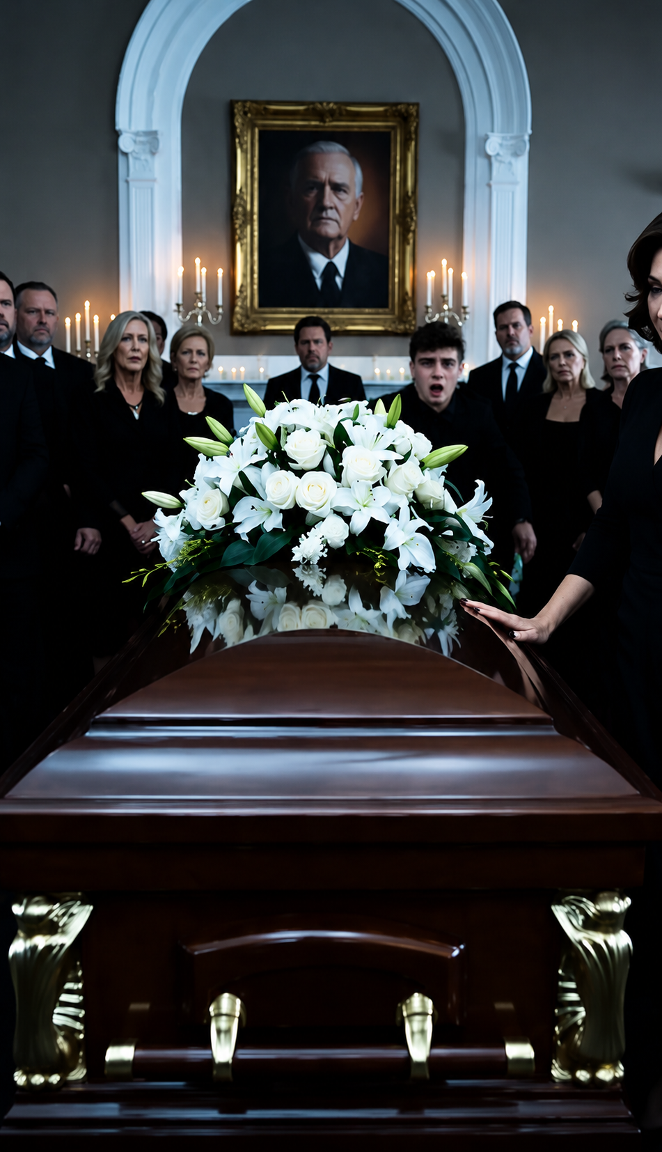 A Grieving Son Stopped His Father’s Funeral… But When The Coffin Opened, Everyone Saw The Truth His Stepmother Tried To Bury