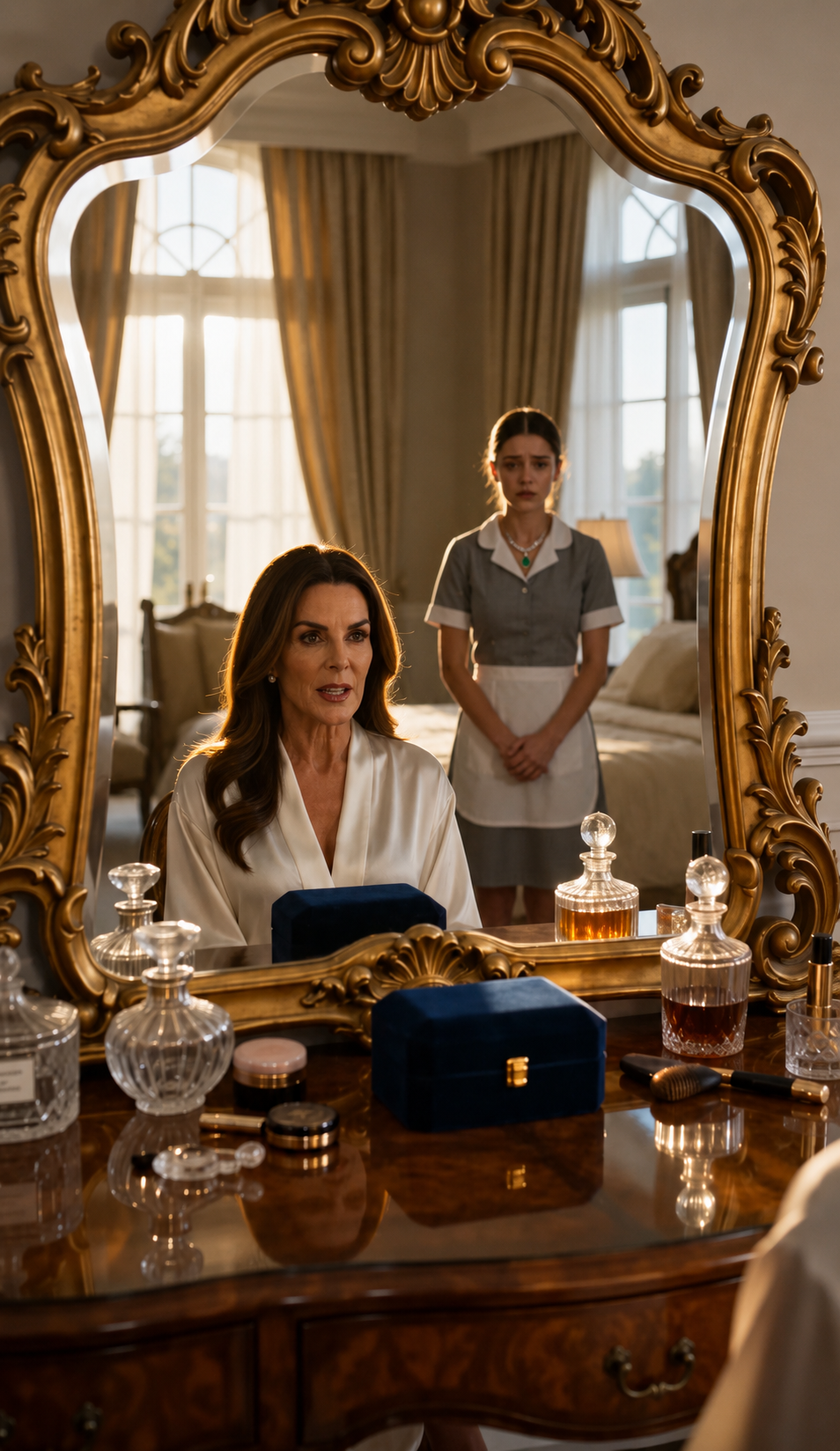 P1-The Maid Wore An Emerald Necklace In The Mansion Bedroom… But The Hidden Note Inside The Jewelry Box Destroyed The Rich Woman’s Lie