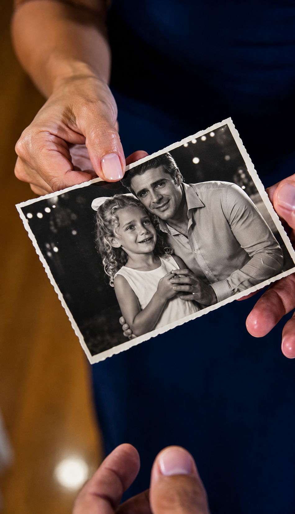 P1-La Niña Lloraba Con Un Collar En La Fiesta… Pero La Foto Vieja Reveló Que Era La Hija Que Él Creía Muerta