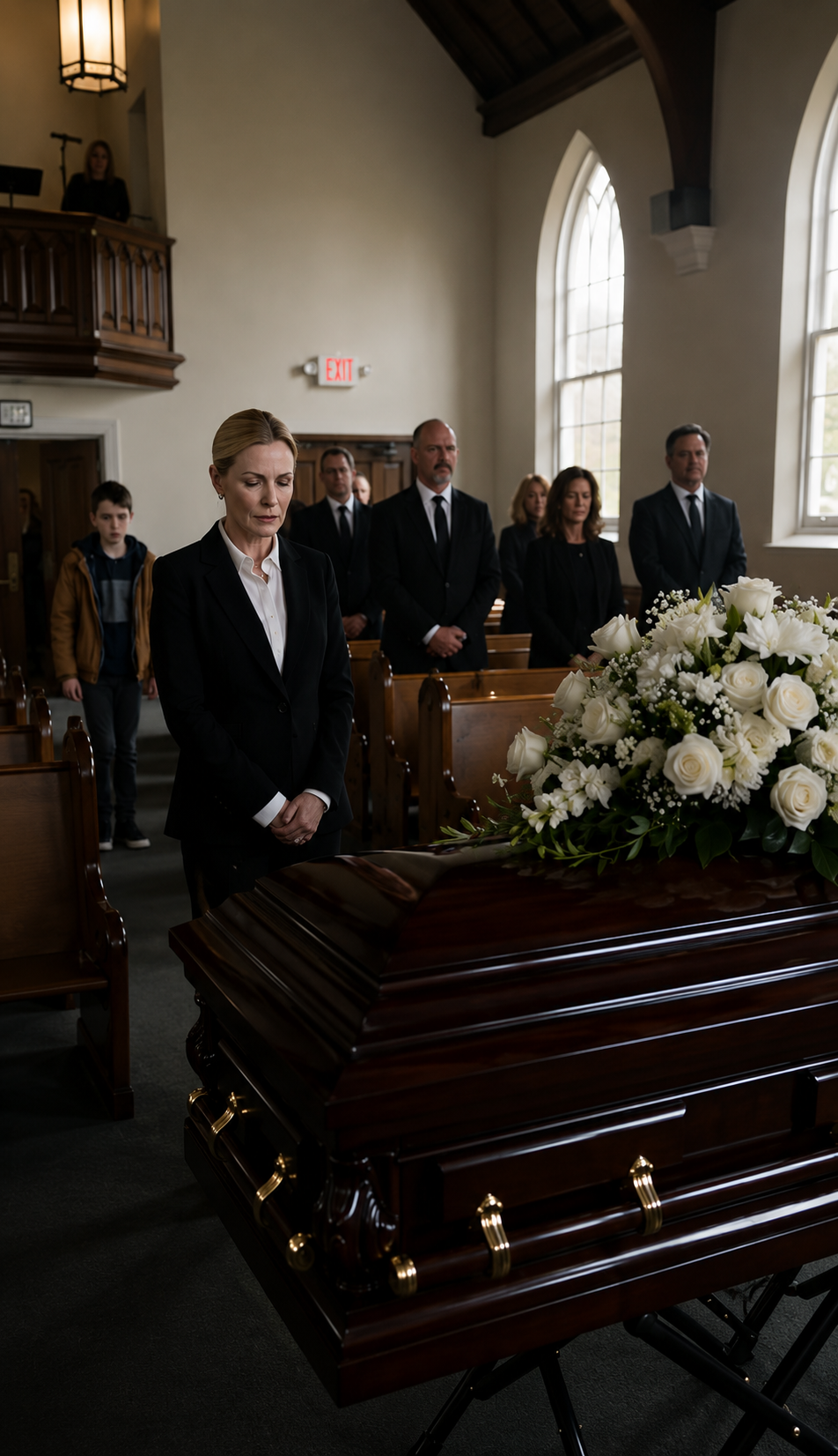 P1-At Her Husband’s Funeral, A Teenage Boy Walked To The Coffin… But The Letter In His Hand Revealed He Was The Son She Never Knew Existed