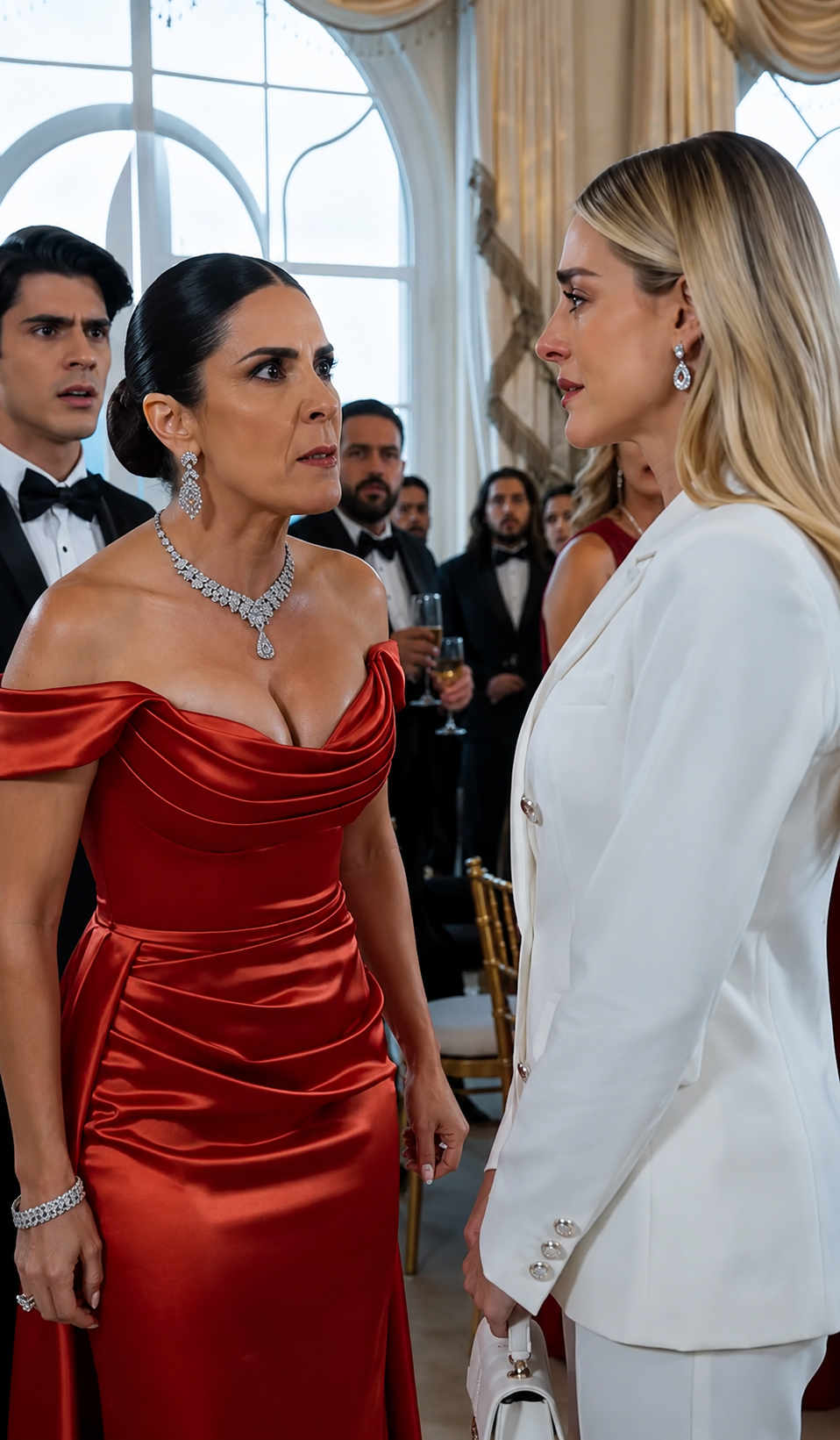 P1-The Woman In White Walked Into The Wedding With A Pearl Necklace… But The Old Man Froze When He Saw The Photo