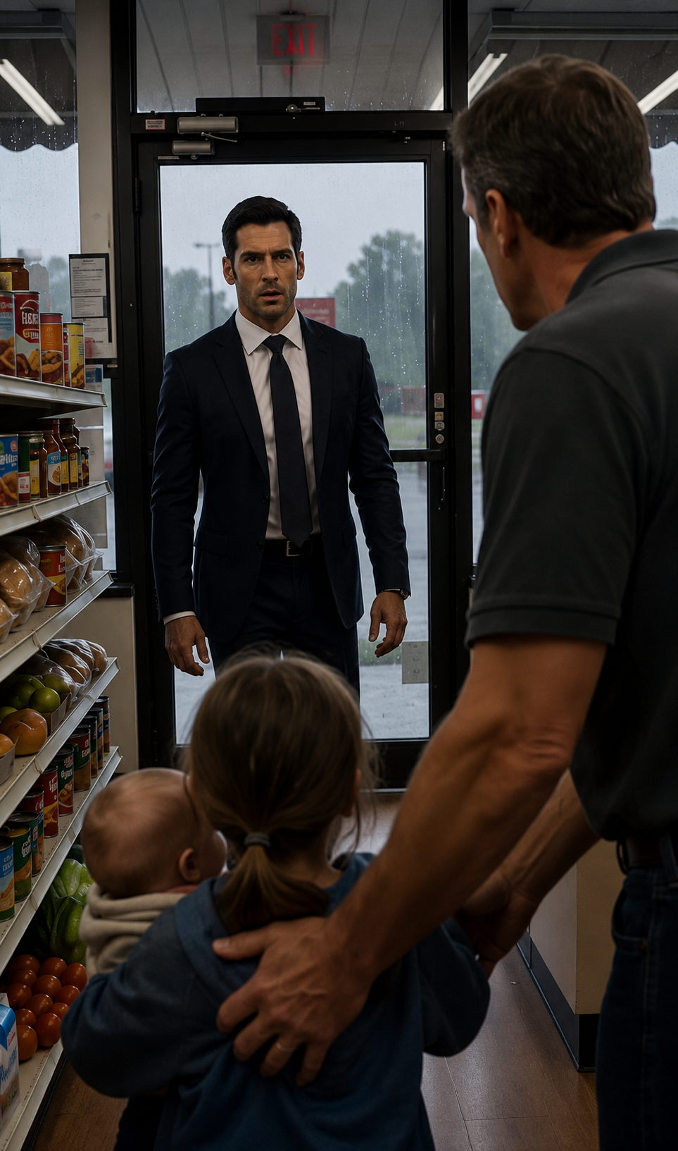 P1-The Poor Girl Held A Crying Baby In The Grocery Store… But The Bracelet On His Wrist Made The Rich Man Freeze
