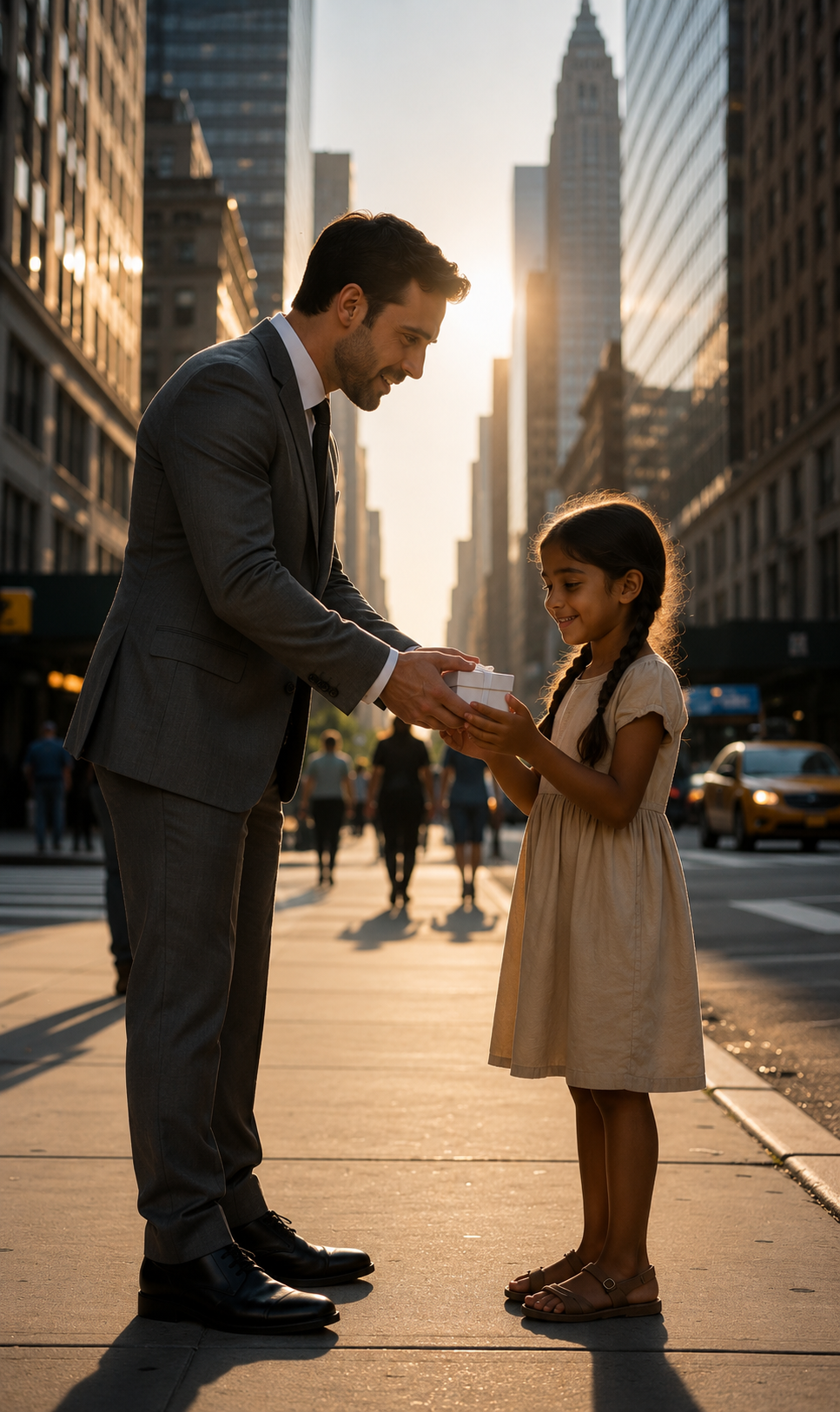 P1-A Millionaire Gave A Poor Girl A Gift Box On The Street… But When He Followed Her Home, The Old Woman Whispered, “You Have Your Mother’s Eyes”