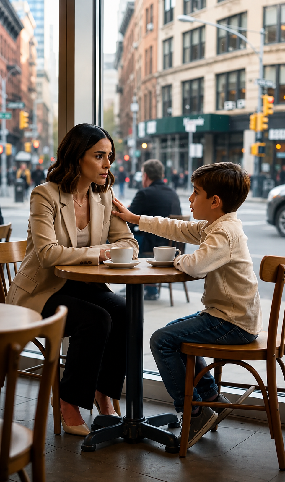 P1-A Little Boy Gave A Woman An Old Necklace In A Café… But When She Opened The Pendant, She Whispered, “This Belonged To My Sister”