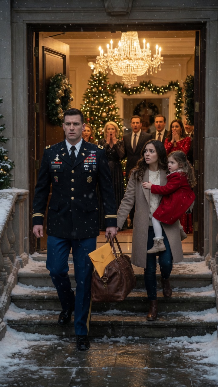 Part2-The Soldier Walked Out With The Woman And Child At Christmas… But His Family Froze When He Revealed The Little Girl’s Last Name