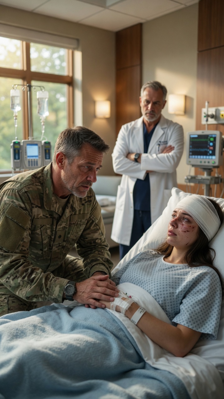 Full-The Soldier Held The Injured Girl’s Hand In The Hospital… But Her Final Whisper Made Him Freeze