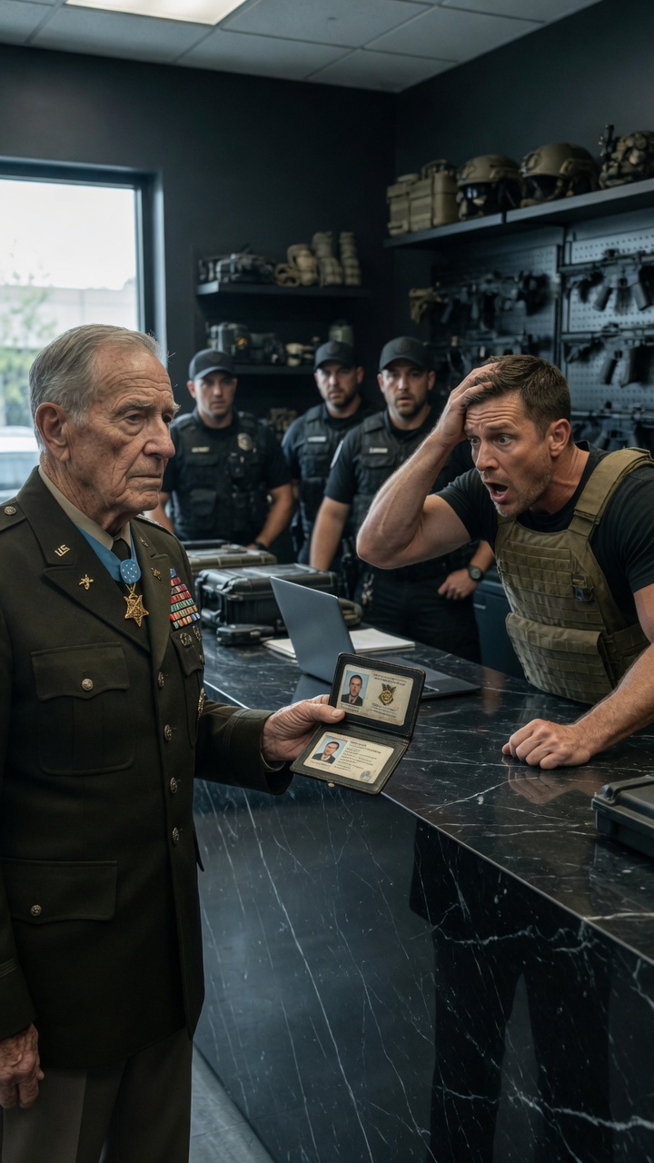 Part2-The Young Tactical Officer Mocked The Old Veteran… But The ID Case In His Hand Made The Whole Armory Freeze